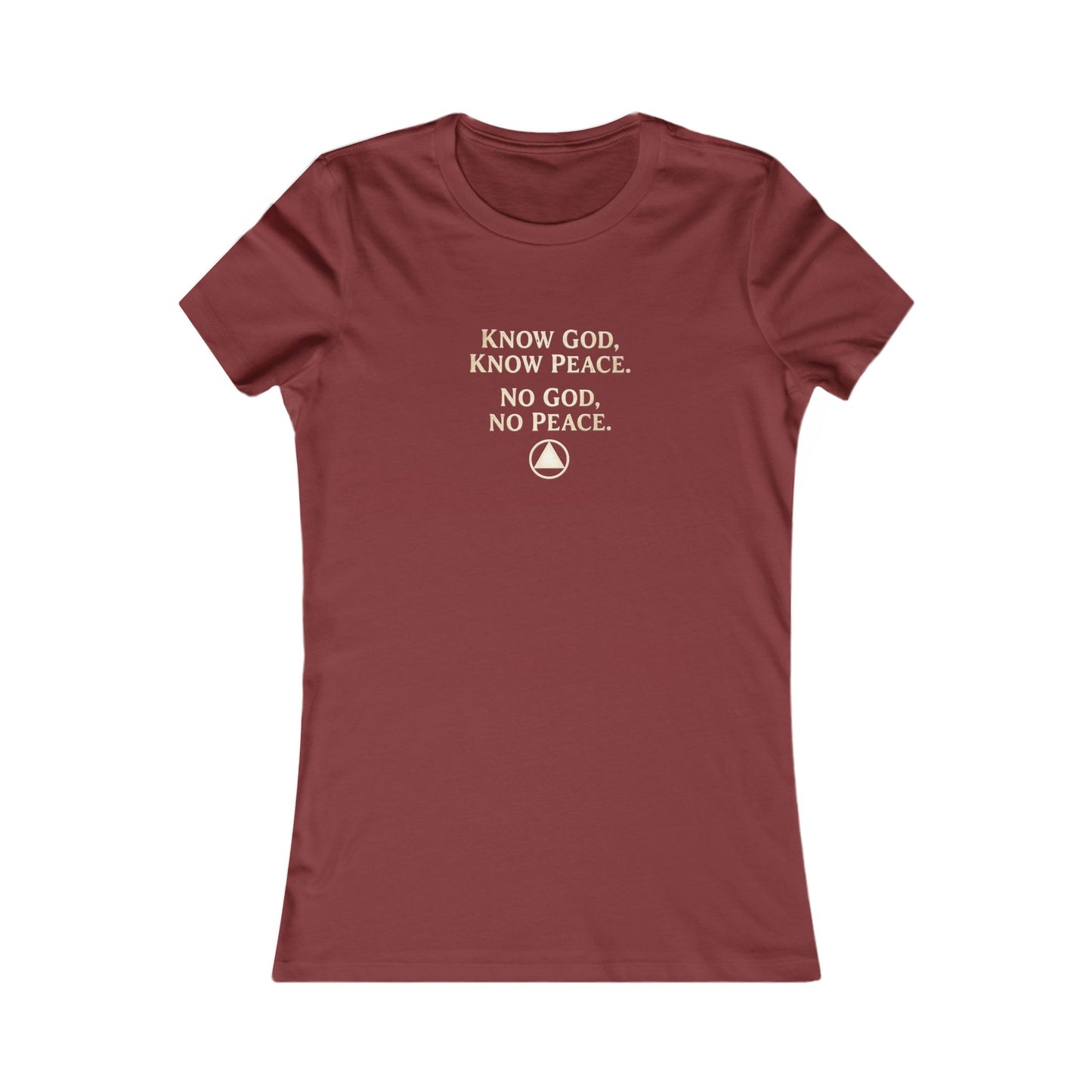 Women's Faith Tee — "Know God, Know Peace" Inspirational Christian T-Shirt | Amends Apparel Co