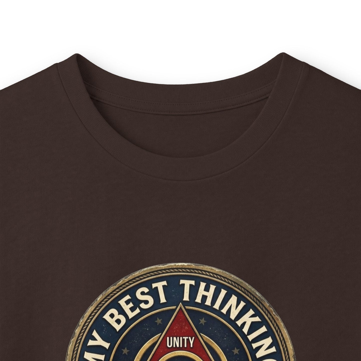 AA Recovery Long Sleeve Tee — “My Best Thinking Got Me Here” with ‘Just For Today’ Back Print