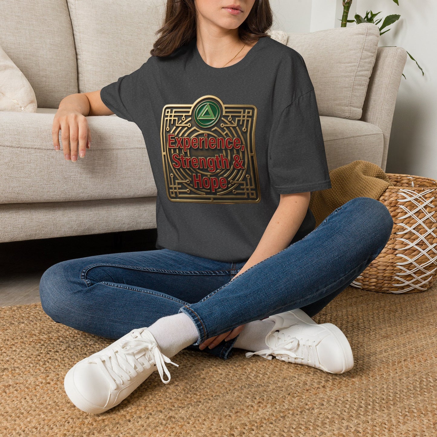 T-Shirt — "Experience, Strength & Hope" Recovery Symbol Tee | Amends Apparel Co