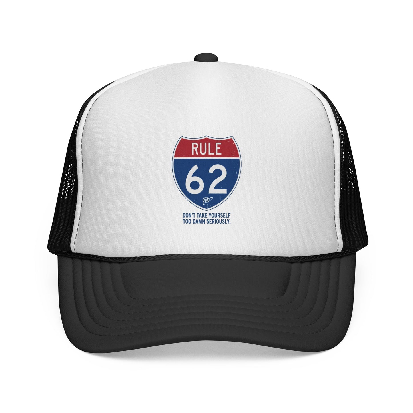 Trucker Cap — Rule 62 Retro Road Sign Patch Hat | Amends Apparel Co