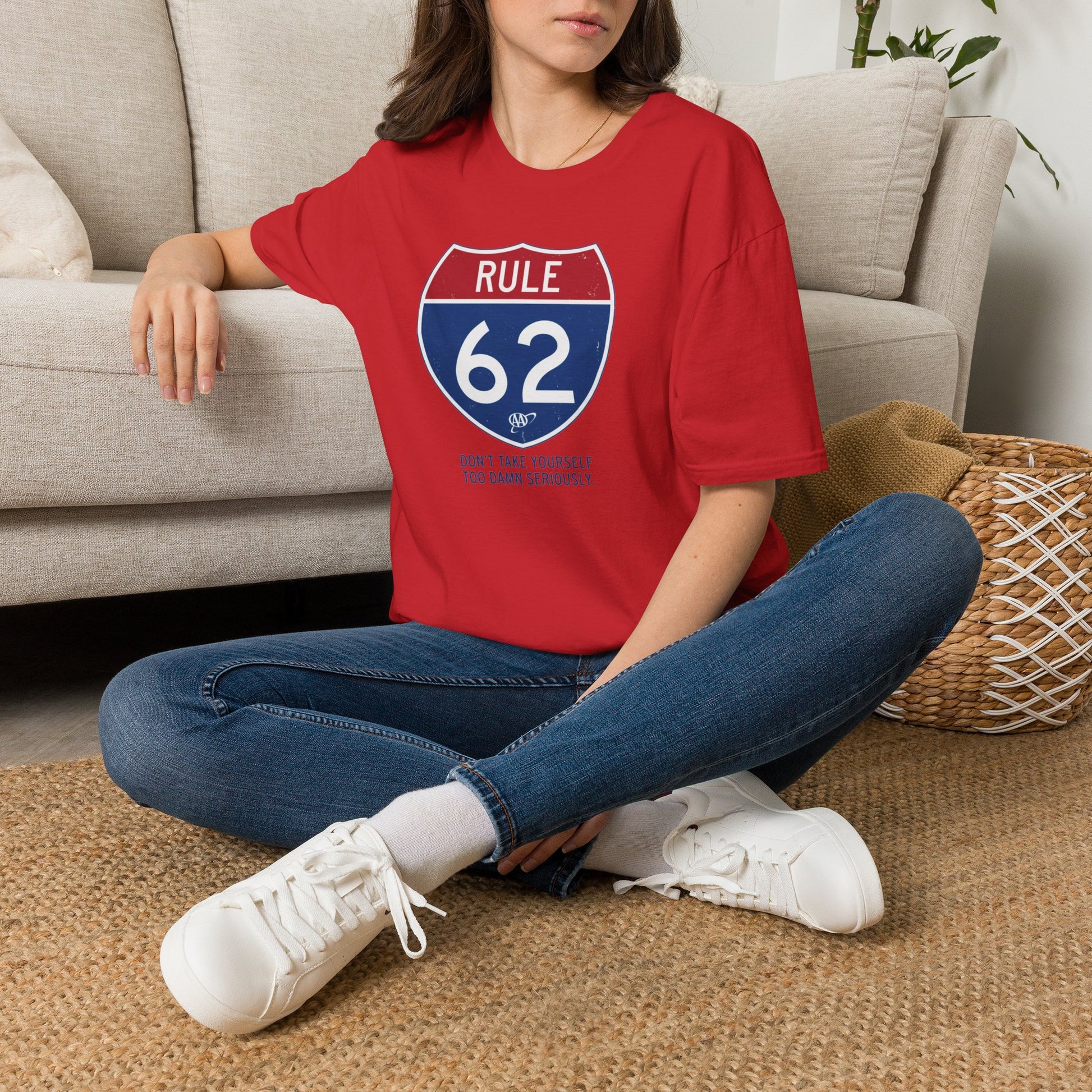 Rule 62 T‑Shirt — "Don’t Take Yourself Too Damn Seriously" Relaxed Tee | Amends Apparel Co