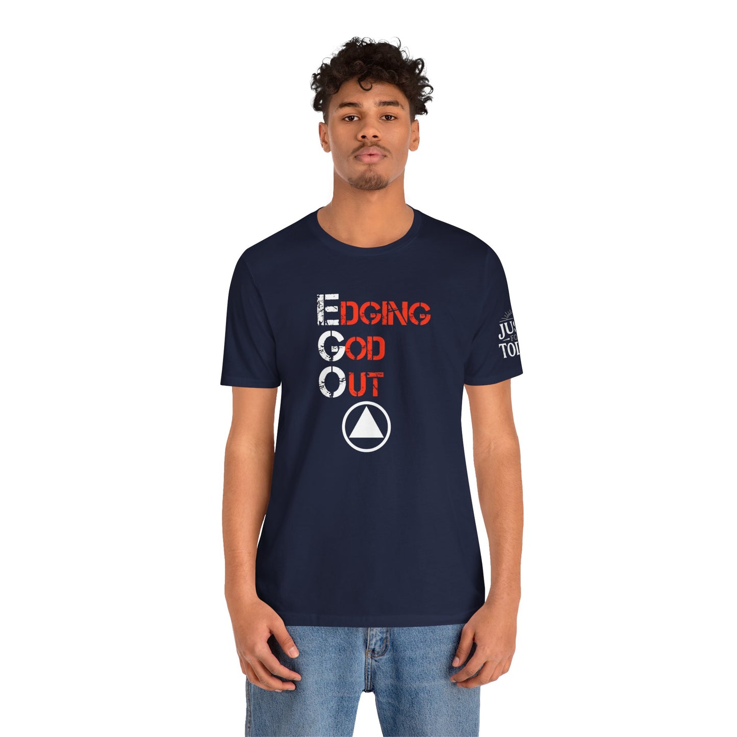 Edging God Out Tee | Stenciled Text Graphic T-Shirt