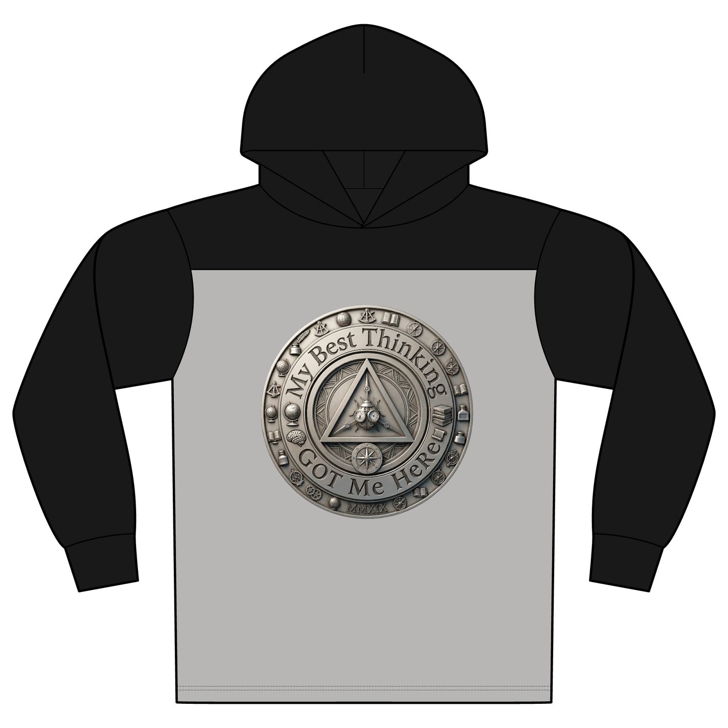 Halftime Hoodie — 'My Best Thinking Got Me Here' Coin Graphic Long-Sleeve Pullover | Amends Apparel Co
