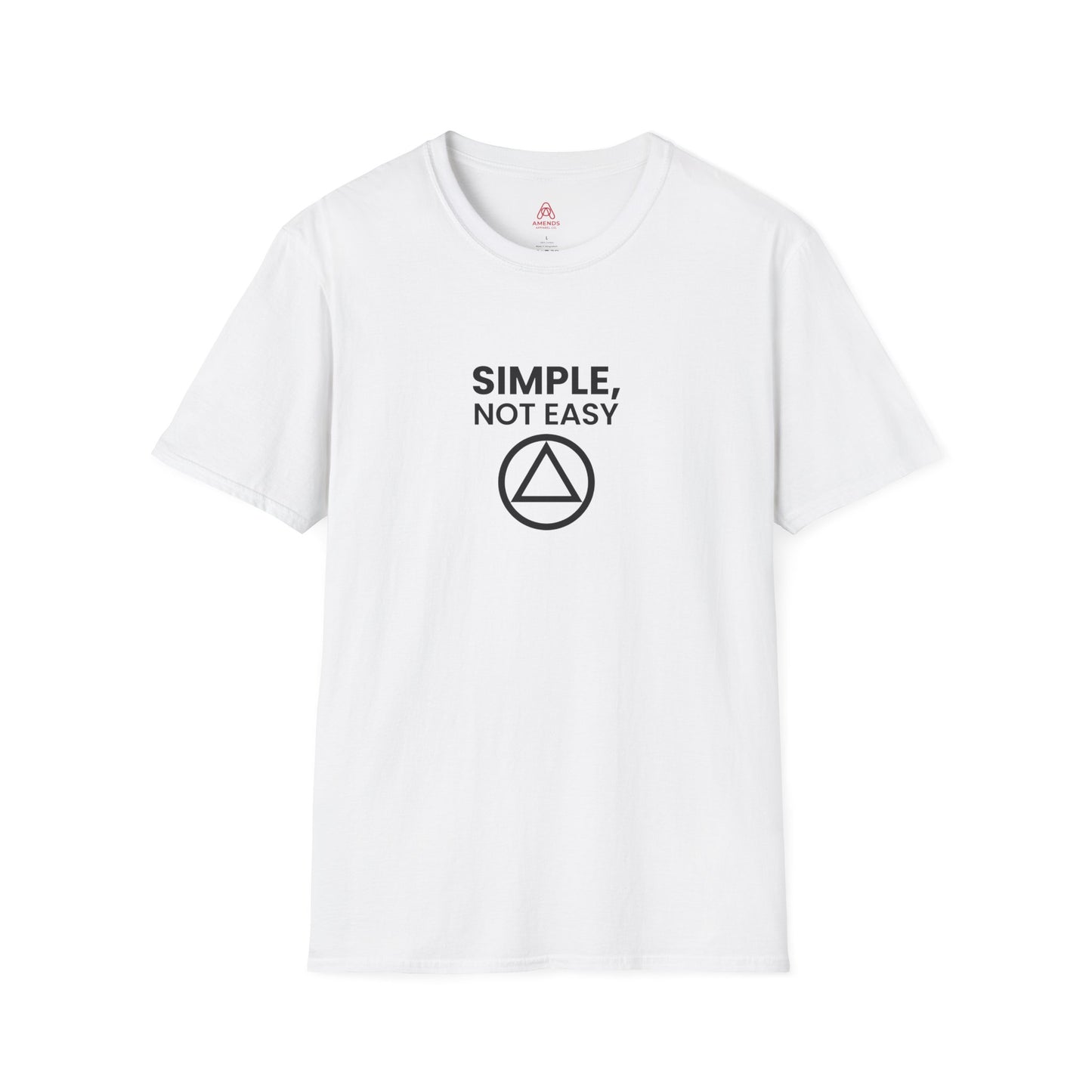 Simple, Not Easy T-Shirt — Minimal Recovery Motivational Tee