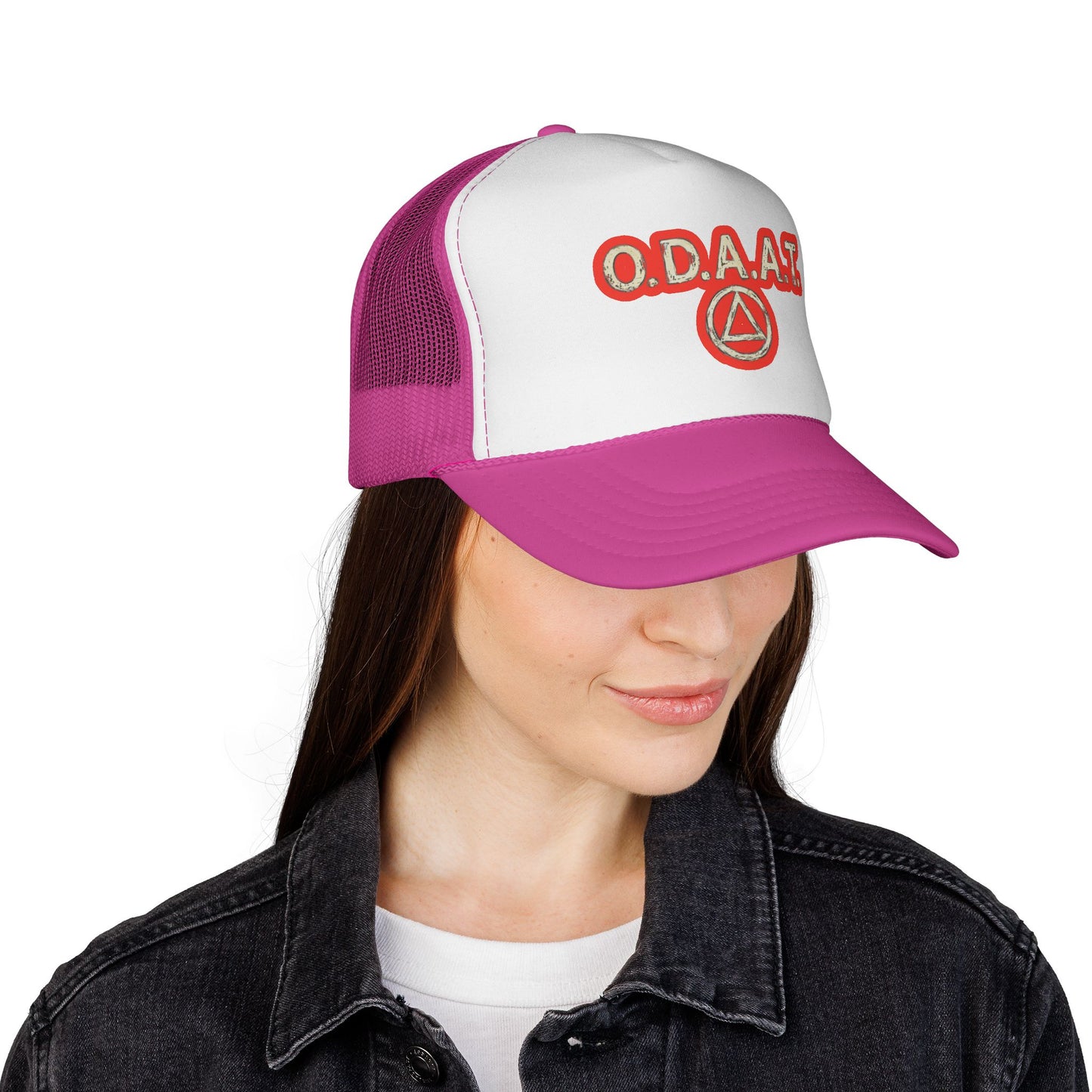 O.D.A.A.T. Trucker Cap — Recovery Sobriety Hat with AA Symbol