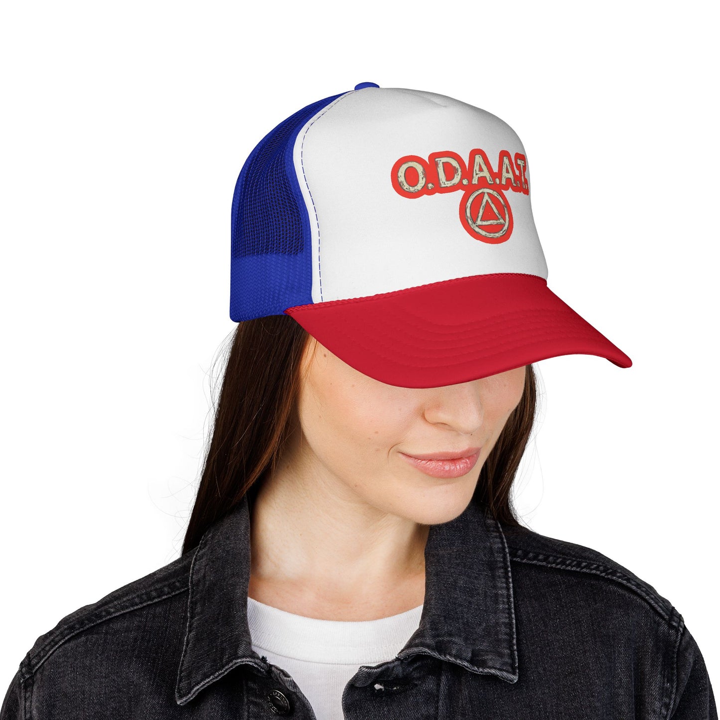 O.D.A.A.T. Trucker Cap — Recovery Sobriety Hat with AA Symbol