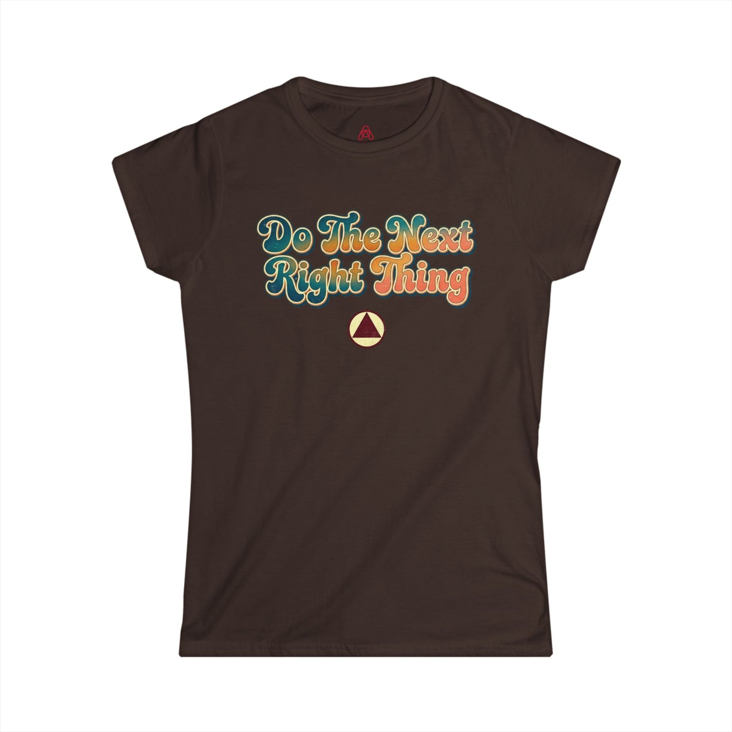 Do The Next Right Thing Women’s Tee – Inspirational Retro Graphic ‘Just For Today’ Shirt