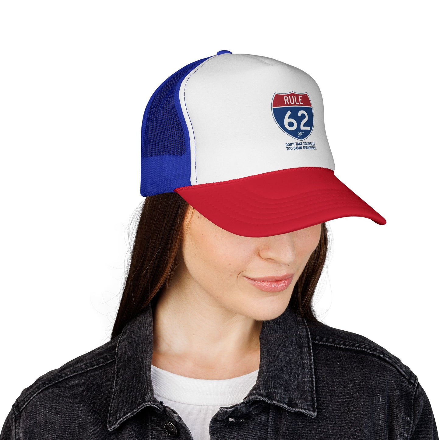 Trucker Cap — Rule 62 Retro Road Sign Patch Hat | Amends Apparel Co