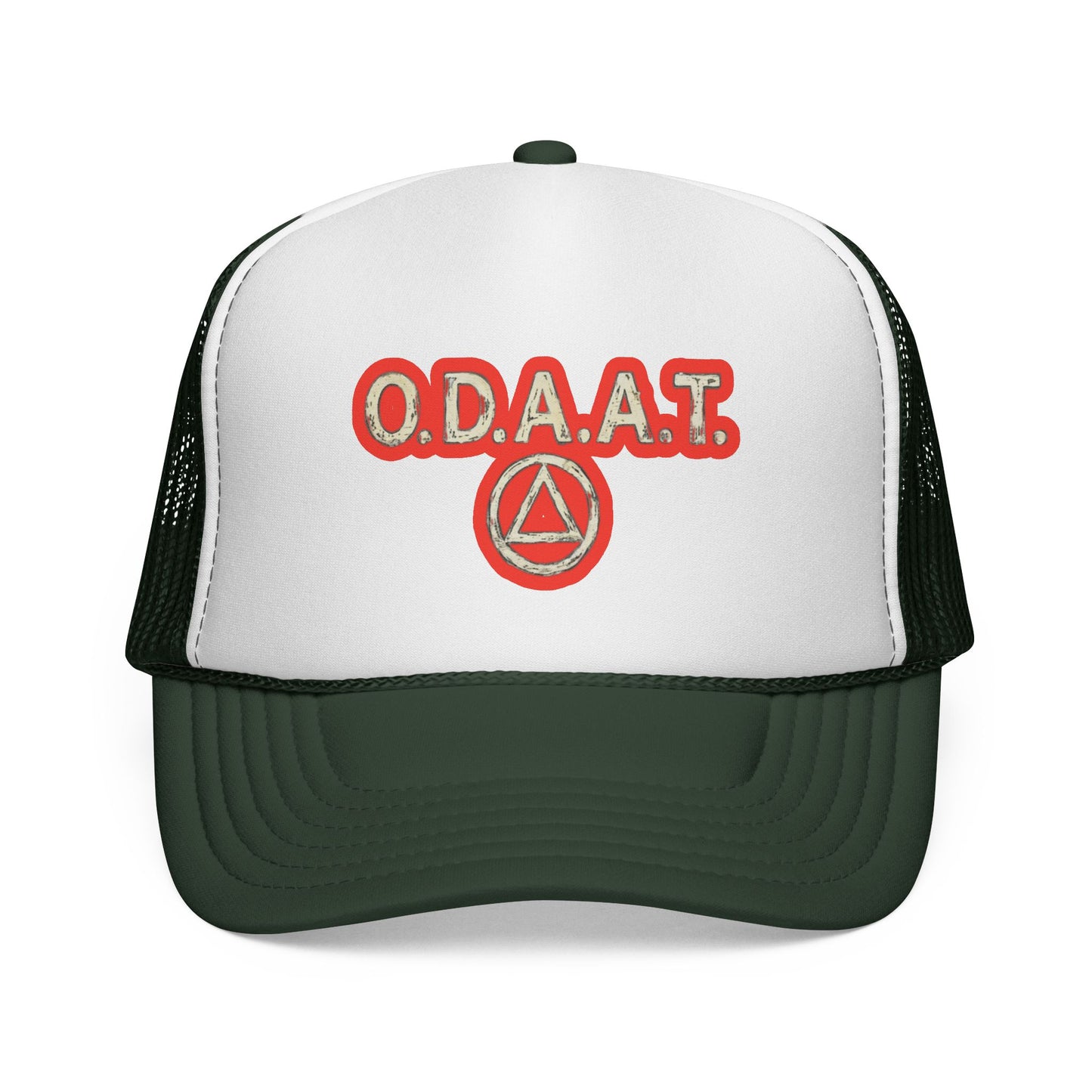 O.D.A.A.T. Trucker Cap — Recovery Sobriety Hat with AA Symbol