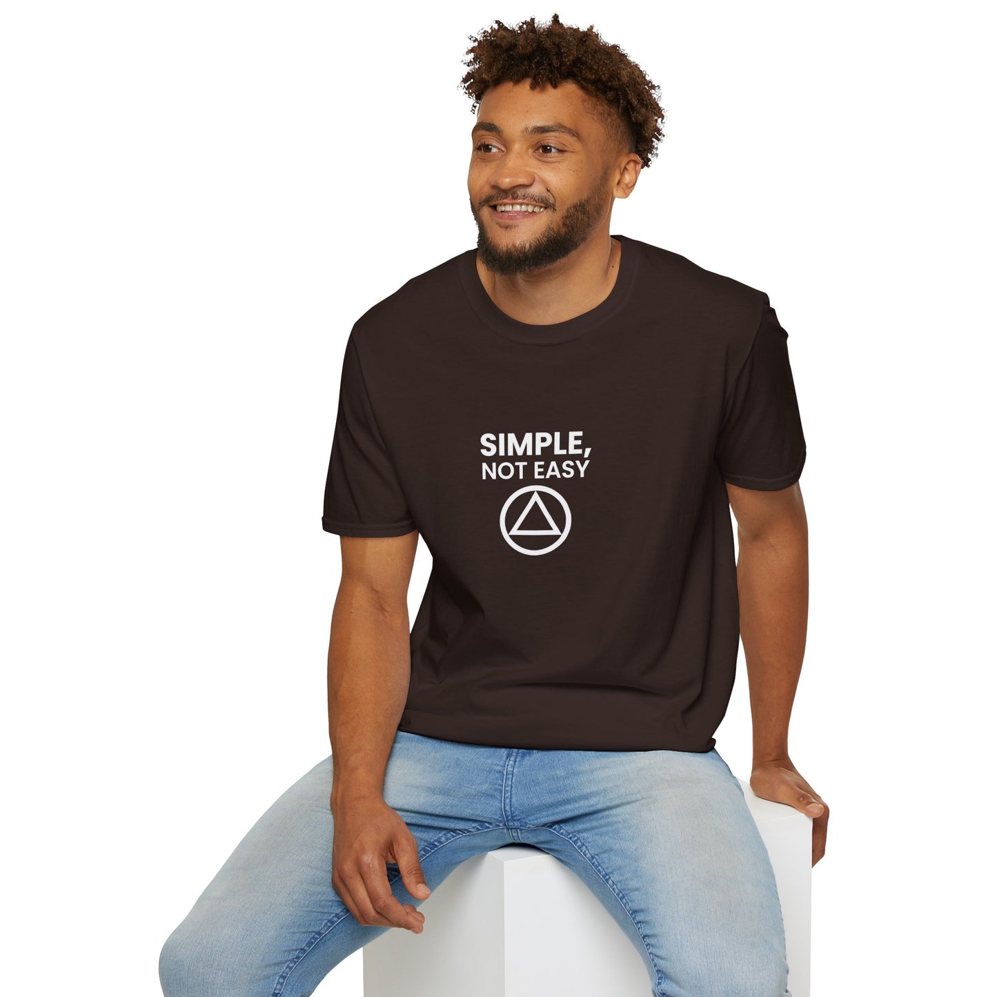 Simple, Not Easy T-Shirt — Minimal Recovery Motivational Tee