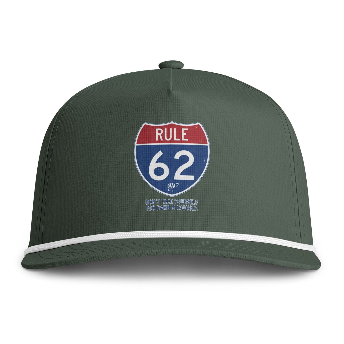 Rule 62 Rope Cap — Vintage Road Sign Embroidered Baseball Hat | Amends Apparel Co