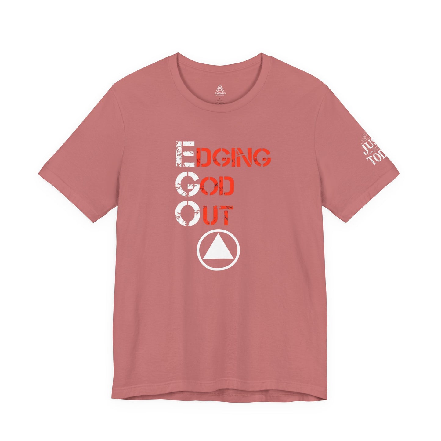 Edging God Out Tee | Stenciled Text Graphic T-Shirt