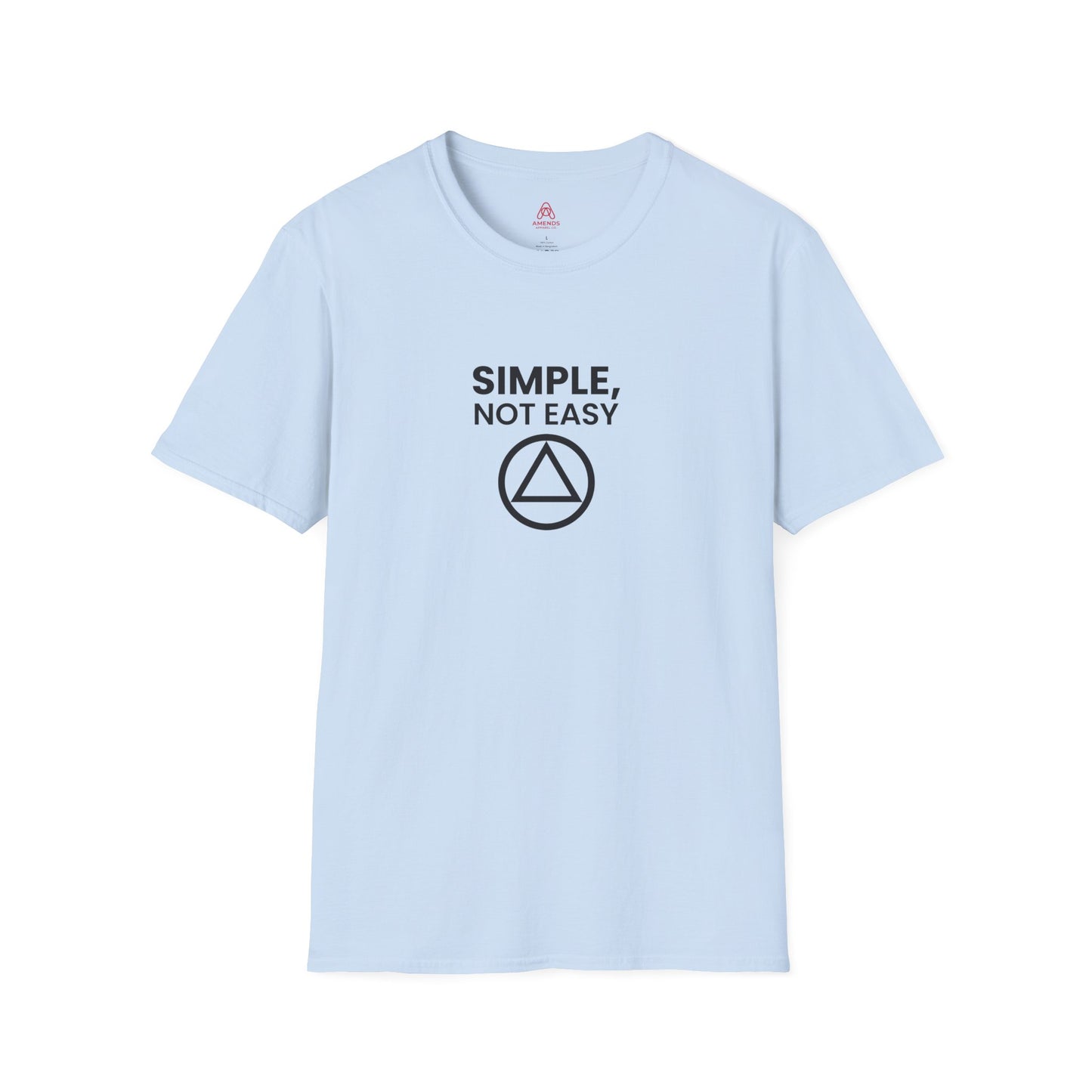 Simple, Not Easy T-Shirt — Minimal Recovery Motivational Tee