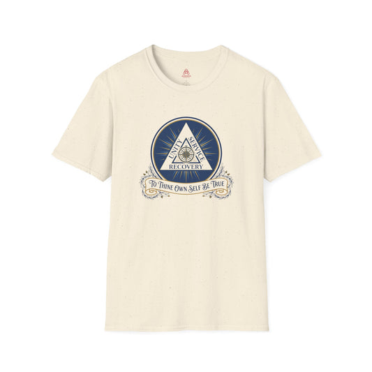Recovery Triangle T-Shirt — "To Thine Own Self Be True" | Unity Service Recovery Tee