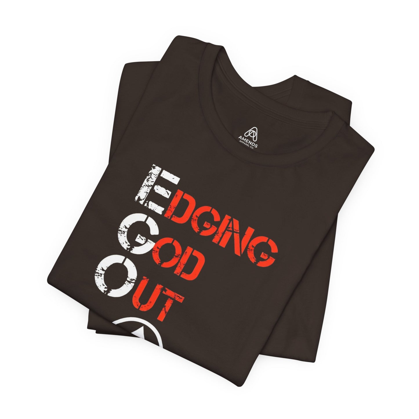 Edging God Out Tee | Stenciled Text Graphic T-Shirt