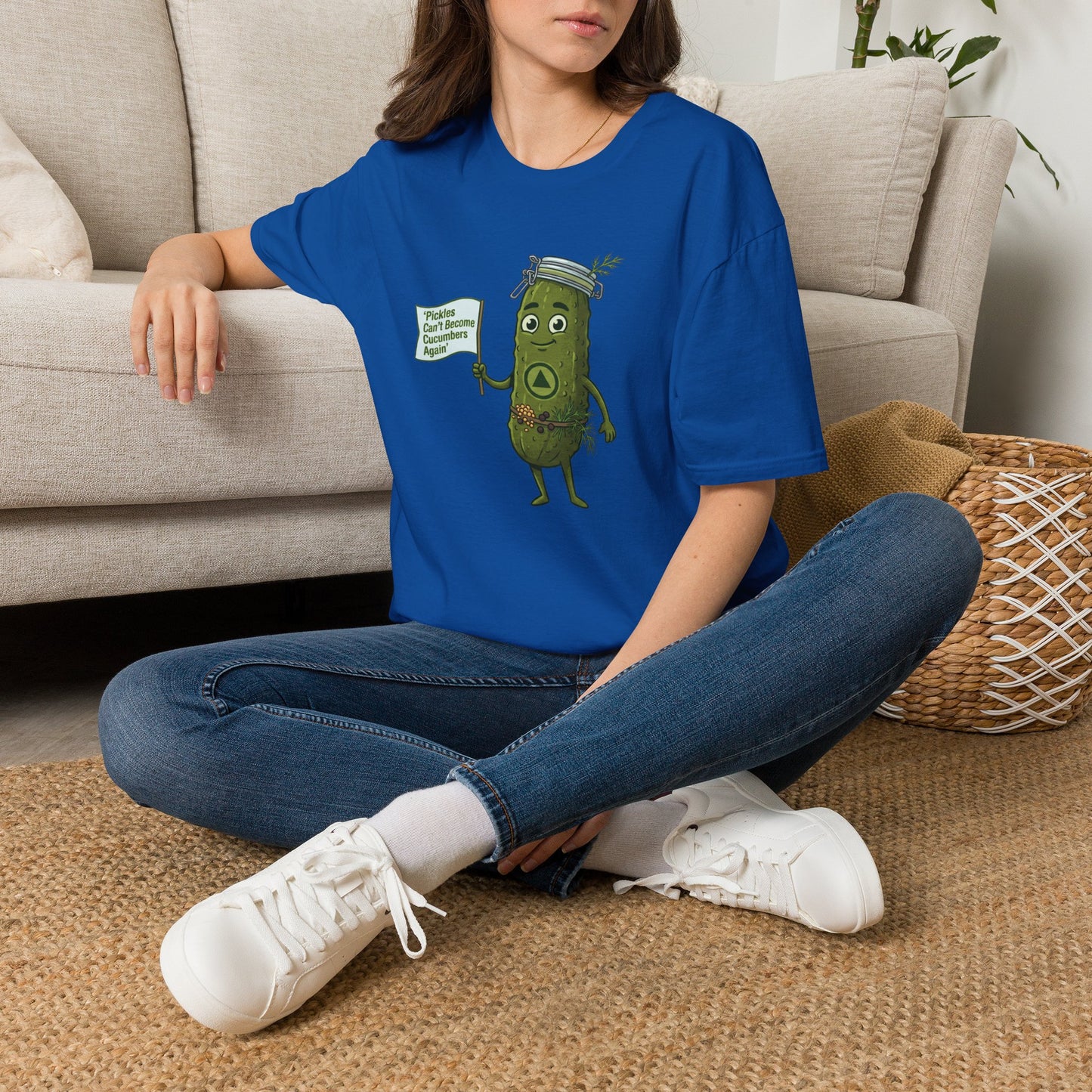 “Pickles Can’t Become Cucumbers Again” Funny Recovery Tee | Amends Apparel Co