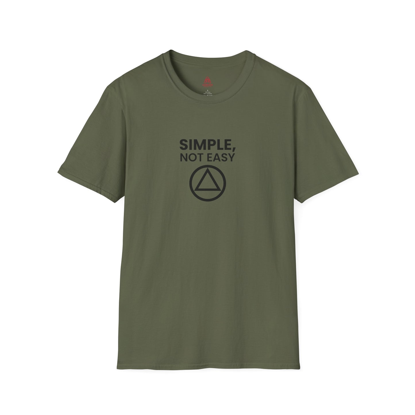 Simple, Not Easy T-Shirt — Minimal Recovery Motivational Tee
