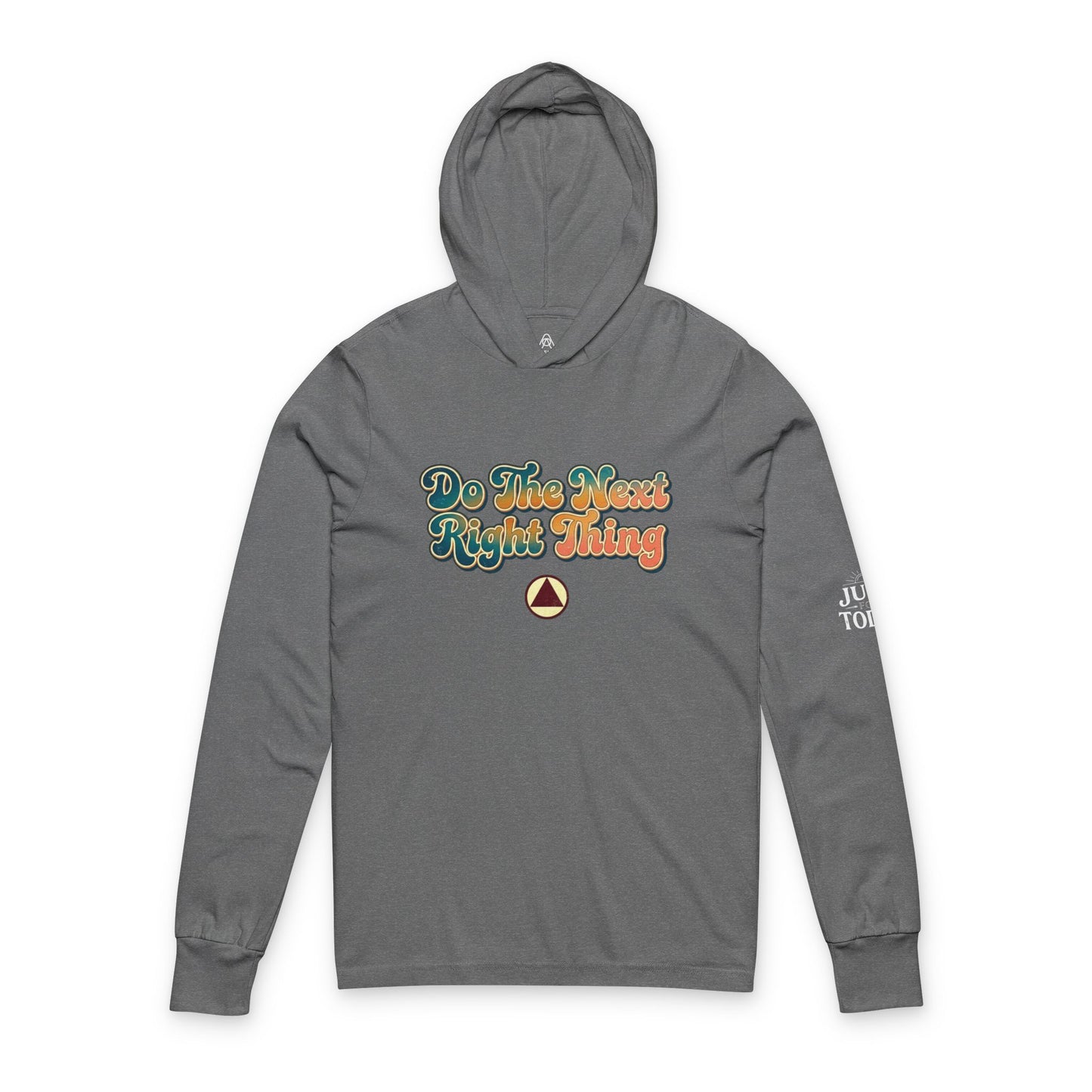 Do The Next Right Thing Hoodie - Retro Vibe Long-Sleeve Hooded Tee
