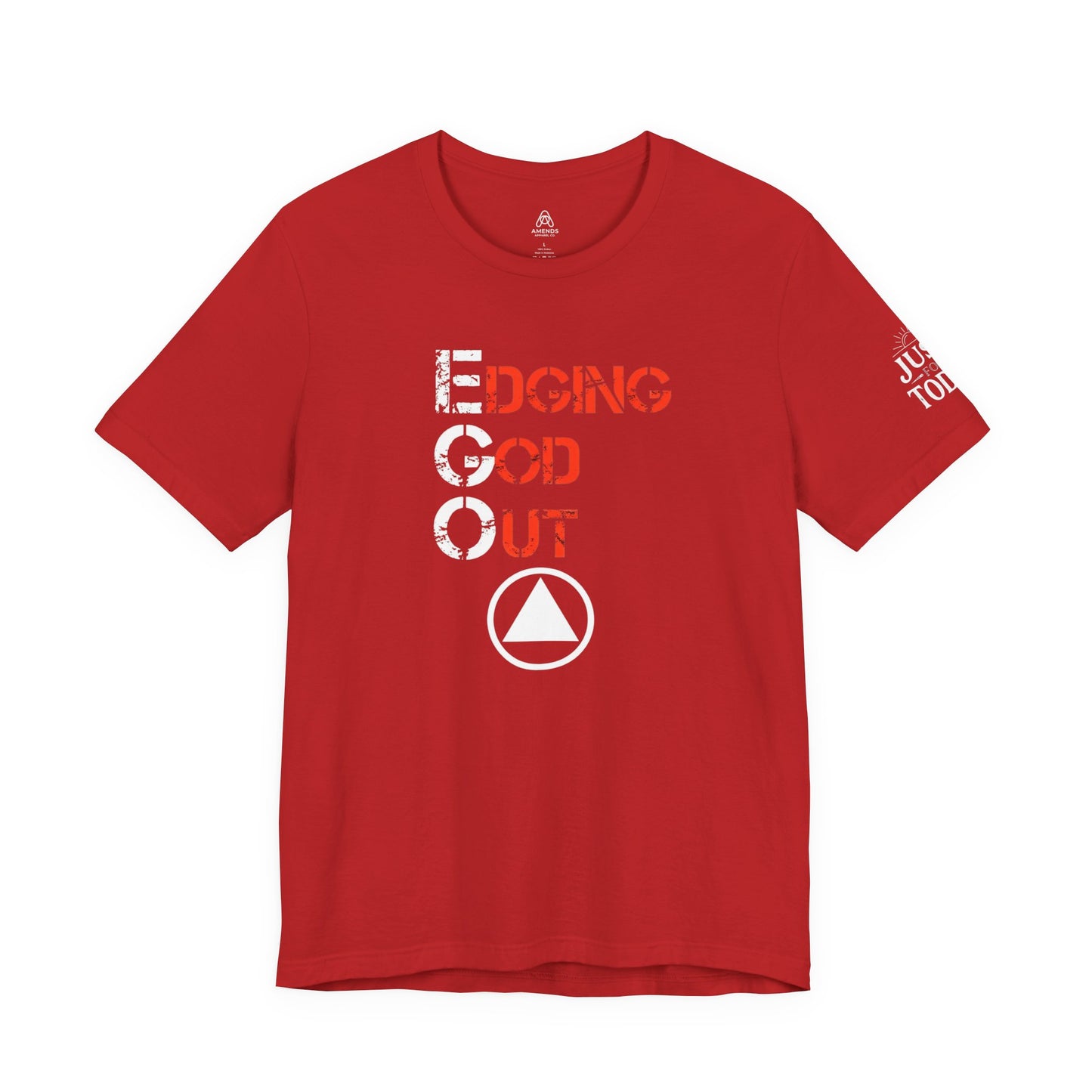 Edging God Out Tee | Stenciled Text Graphic T-Shirt