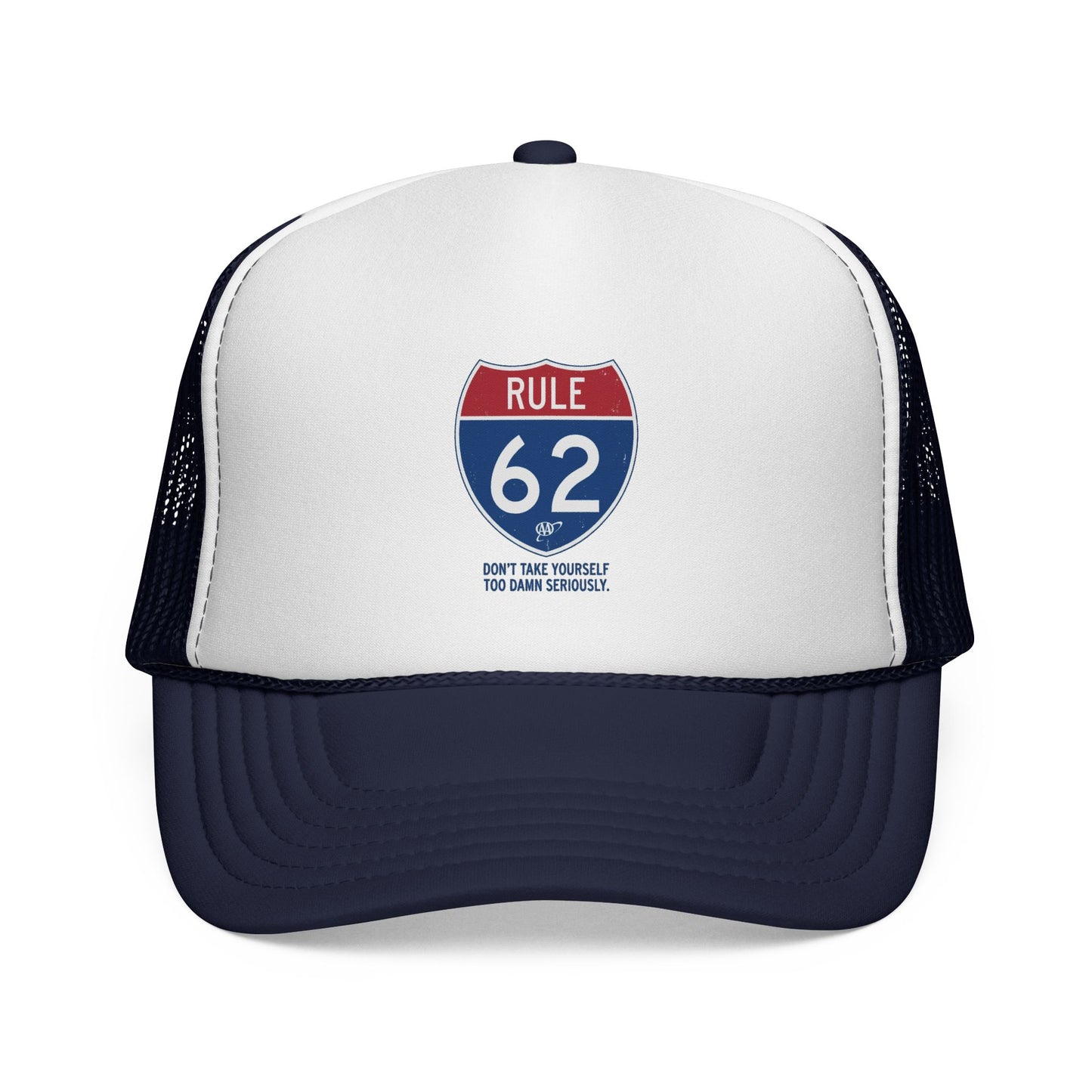 Trucker Cap — Rule 62 Retro Road Sign Patch Hat | Amends Apparel Co