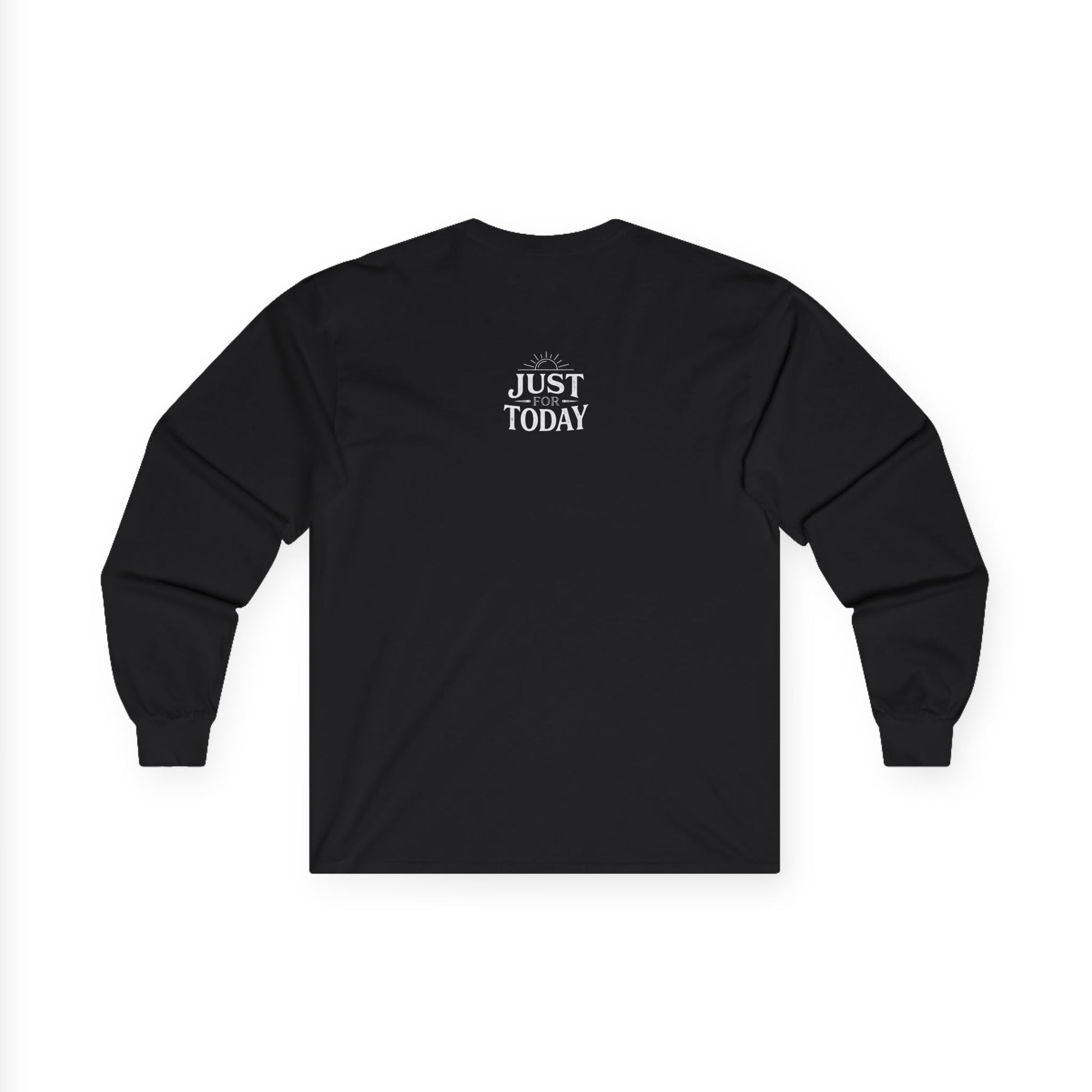 Long Sleeve Tee — "My Best Thinking Got Me Here" Recovery Coin Design (Back: Just Today) | Amends Apparel Co
