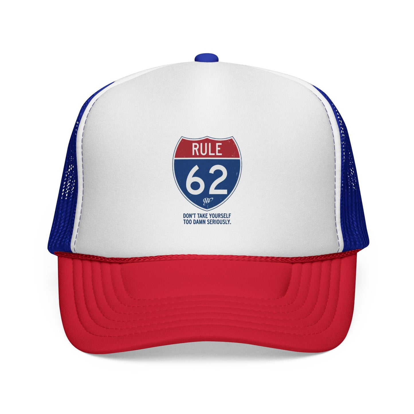 Trucker Cap — Rule 62 Retro Road Sign Patch Hat | Amends Apparel Co