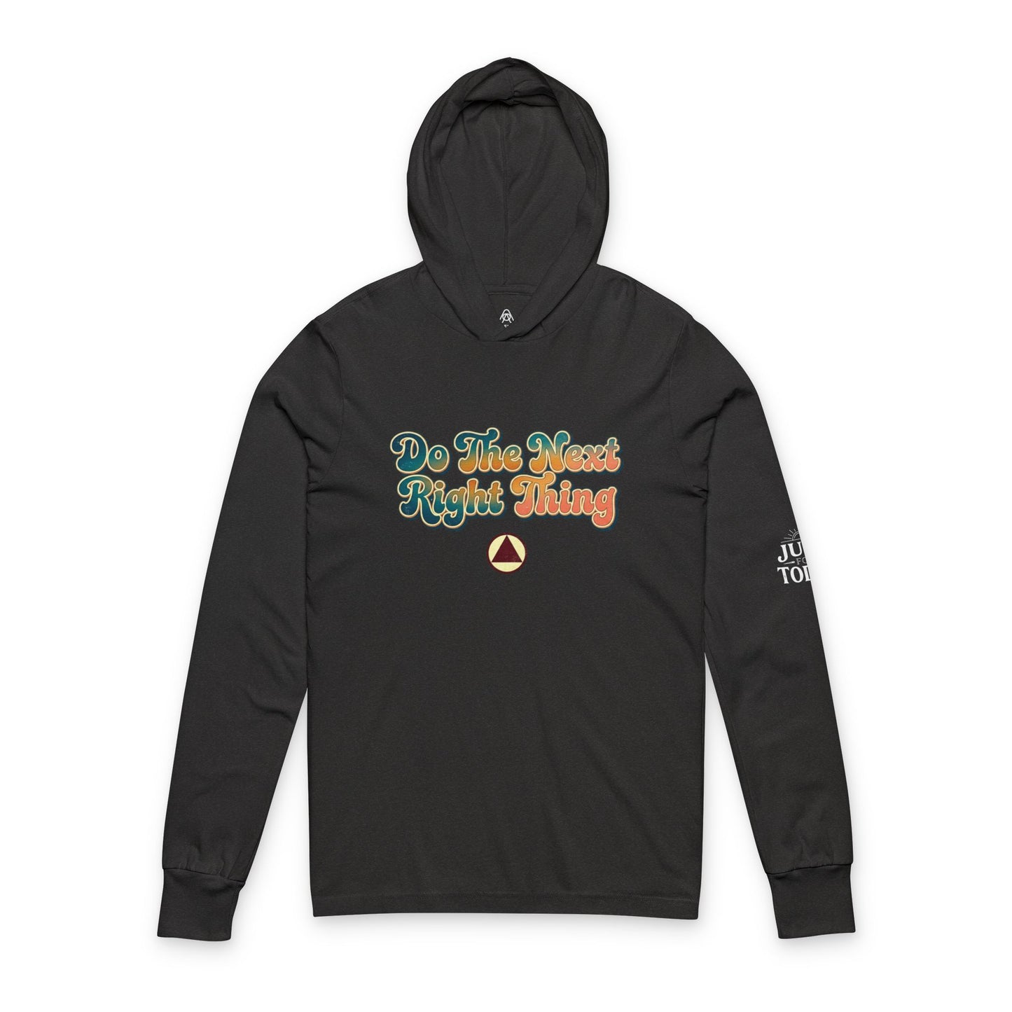 Do The Next Right Thing Hoodie - Retro Vibe Long-Sleeve Hooded Tee