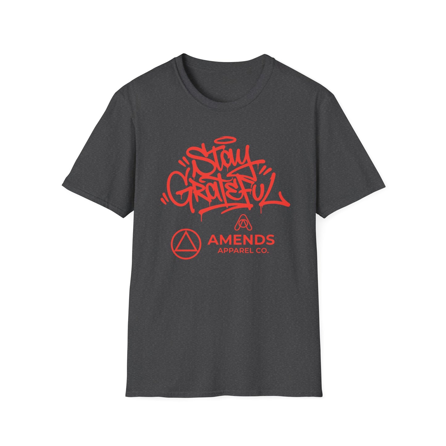 Stay Grateful T-Shirt — Inspirational Graffiti Script Tee