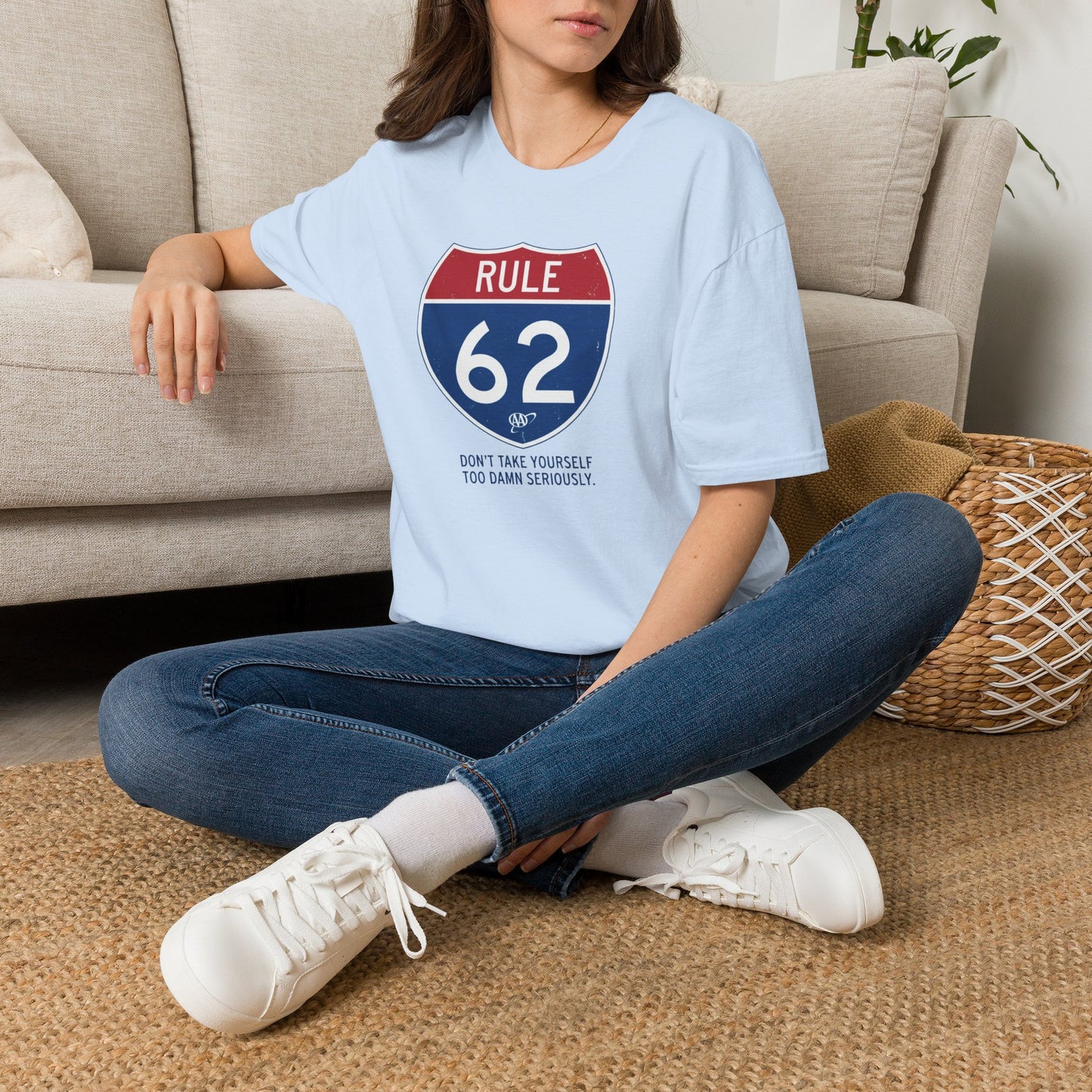 Rule 62 T‑Shirt — "Don’t Take Yourself Too Damn Seriously" Relaxed Tee | Amends Apparel Co