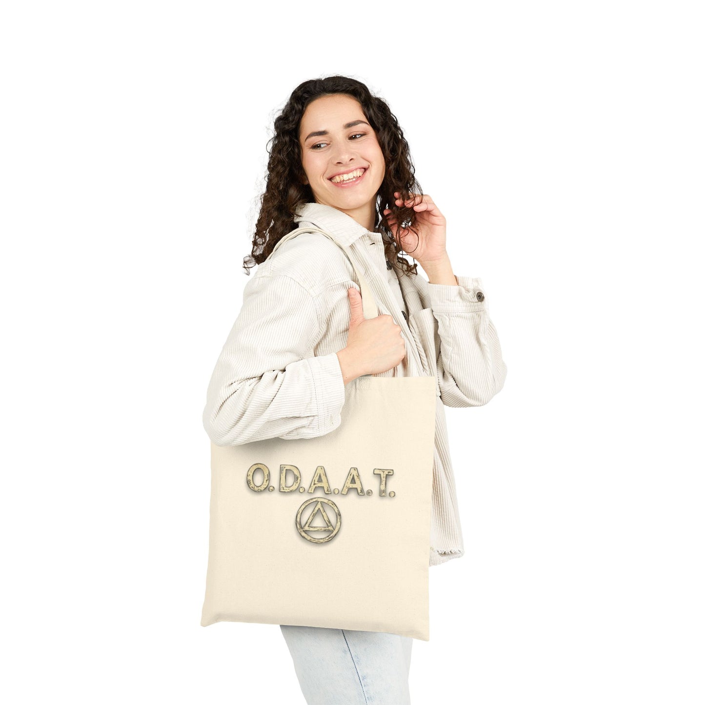 O.D.A.A.T. Recovery Triangle Tote Bag — Recovery Symbol Cotton Canvas Tote