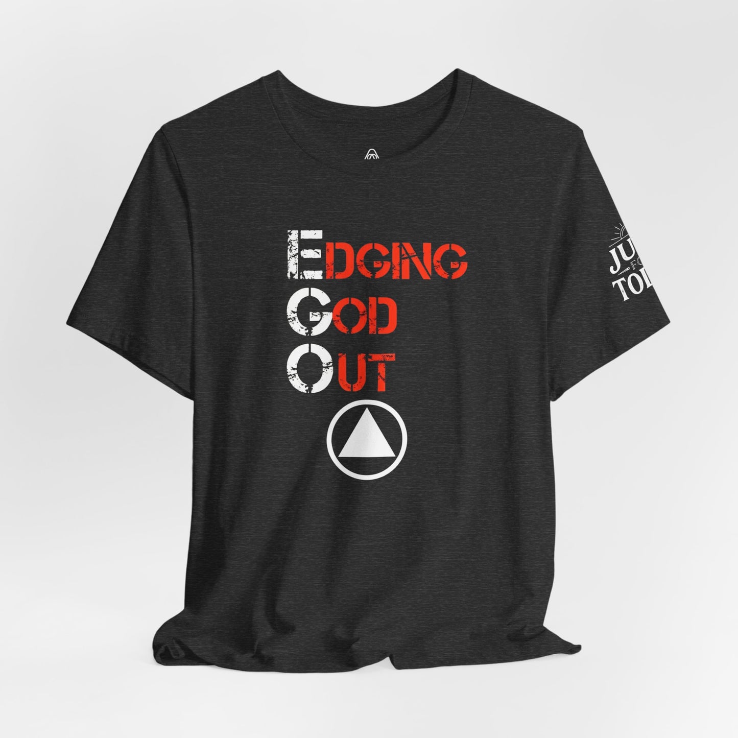 Edging God Out Tee | Stenciled Text Graphic T-Shirt