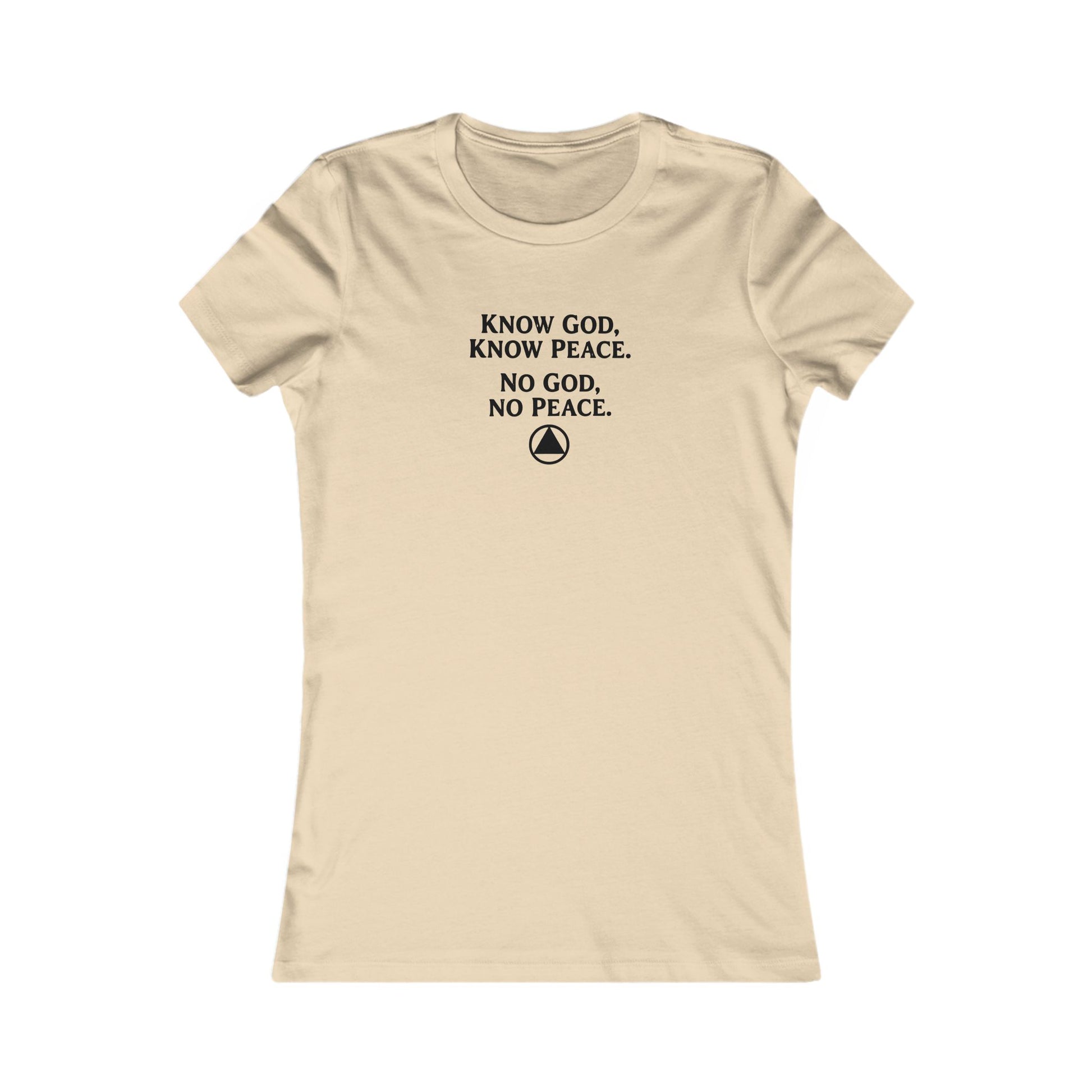 Women's Faith Tee — "Know God, Know Peace" Inspirational Christian T-Shirt | Amends Apparel Co