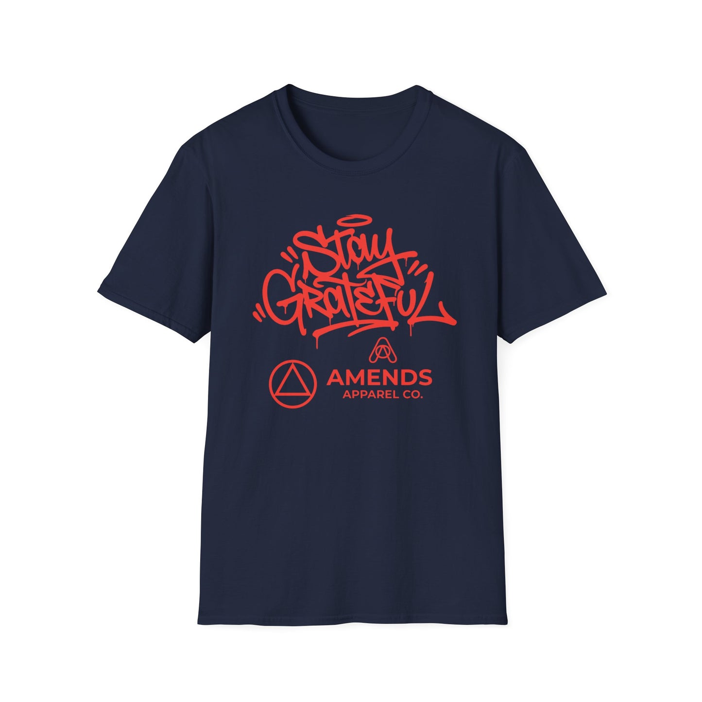 Stay Grateful T-Shirt — Inspirational Graffiti Script Tee