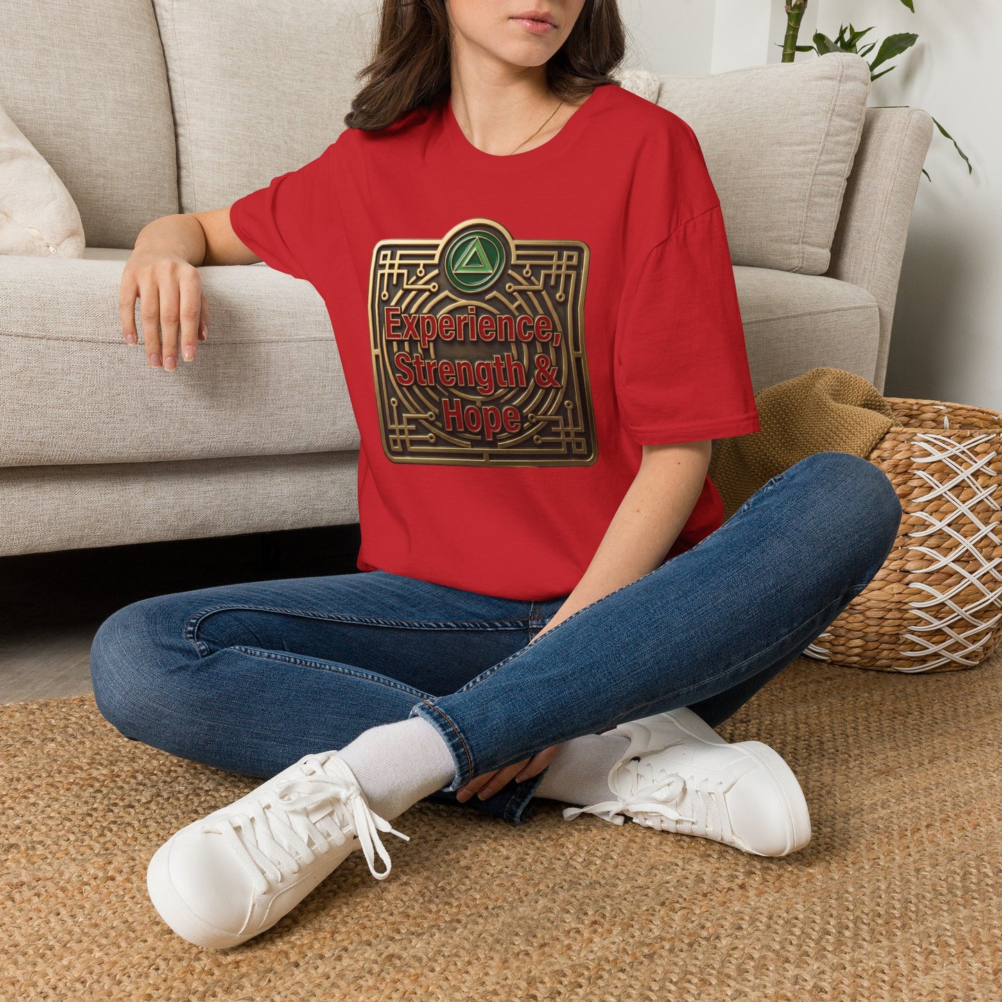 T-Shirt — "Experience, Strength & Hope" Recovery Symbol Tee | Amends Apparel Co