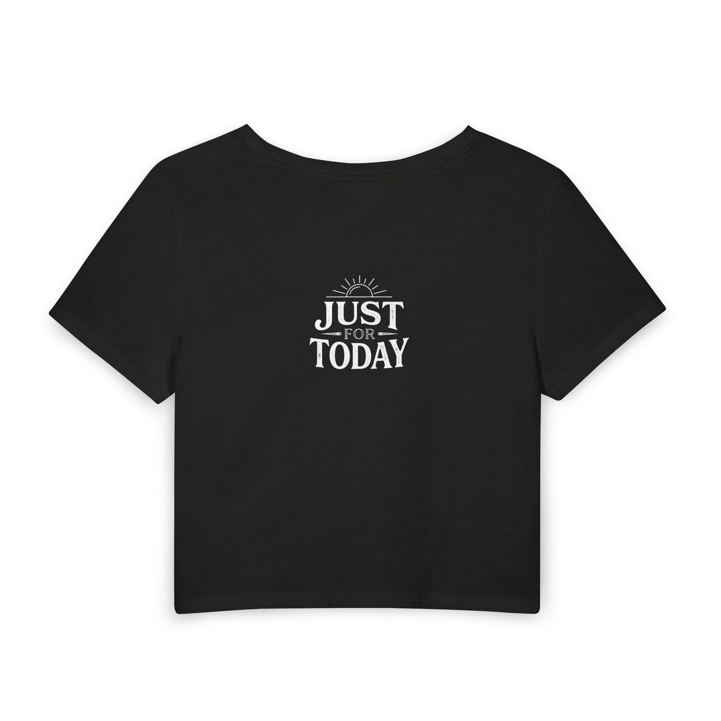 Sober & Alive Crop Tee — "Rad Day to Be Sober" Women's Baby T-Shirt | Amends Apparel Co