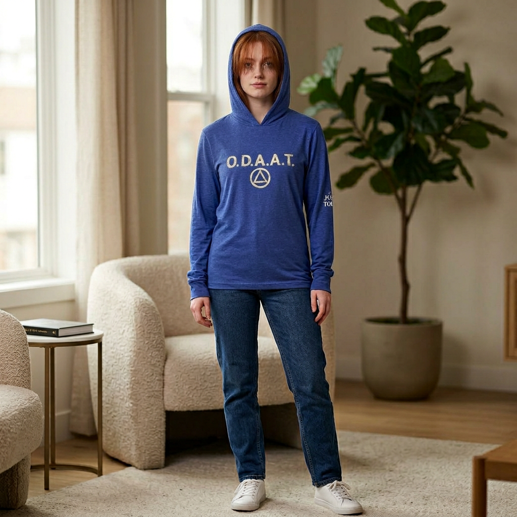 O.D.A.A.T. Hooded Long Sleeve Tee — Recovery Symbol Hoodie Tee | Amends Apparel Co