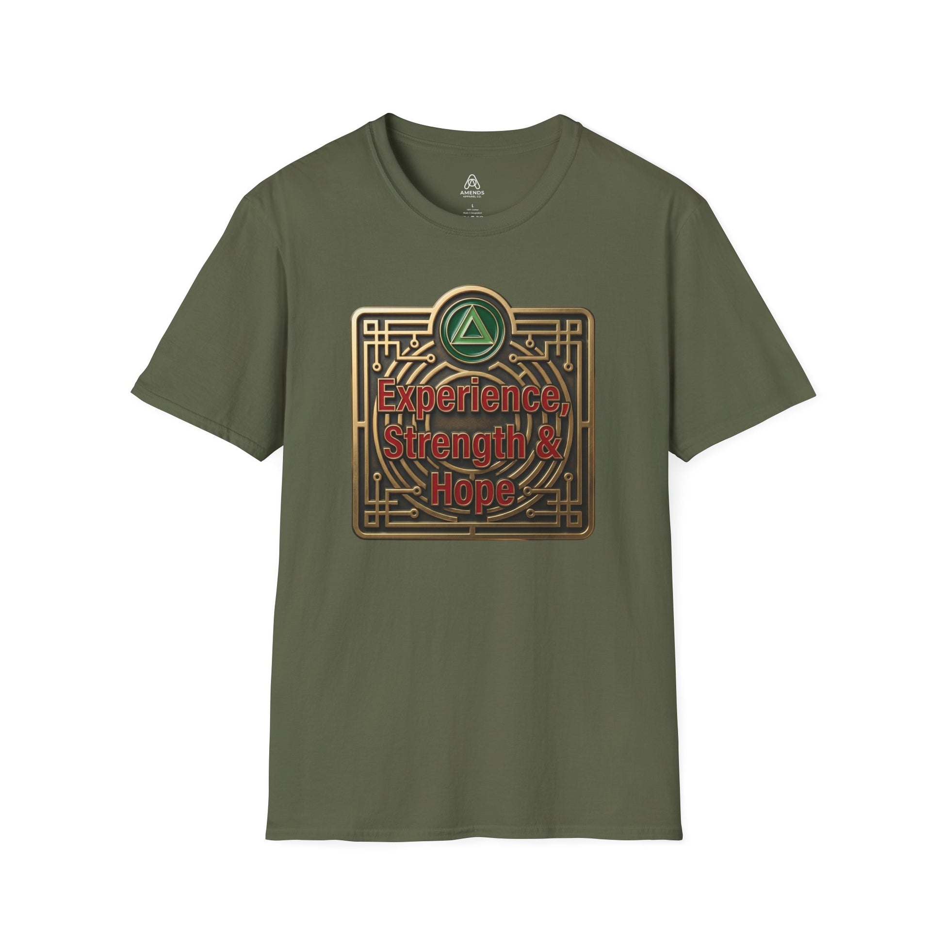 T-Shirt — "Experience, Strength & Hope" Recovery Symbol Tee | Amends Apparel Co