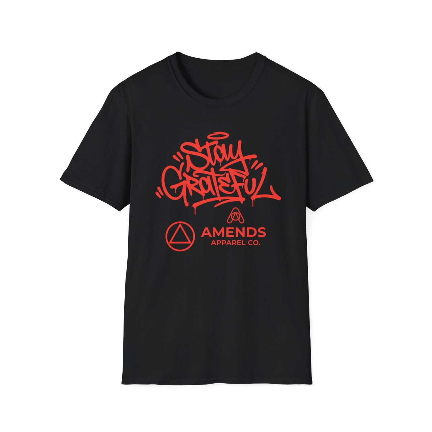 Stay Grateful T-Shirt — Inspirational Graffiti Script Tee