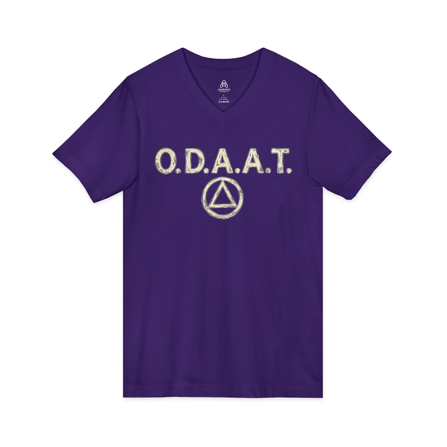 O.D.A.A.T. V-Neck Tee — "One Day At A Time" Recovery Inspiration Shirt | Amends Apparel Co