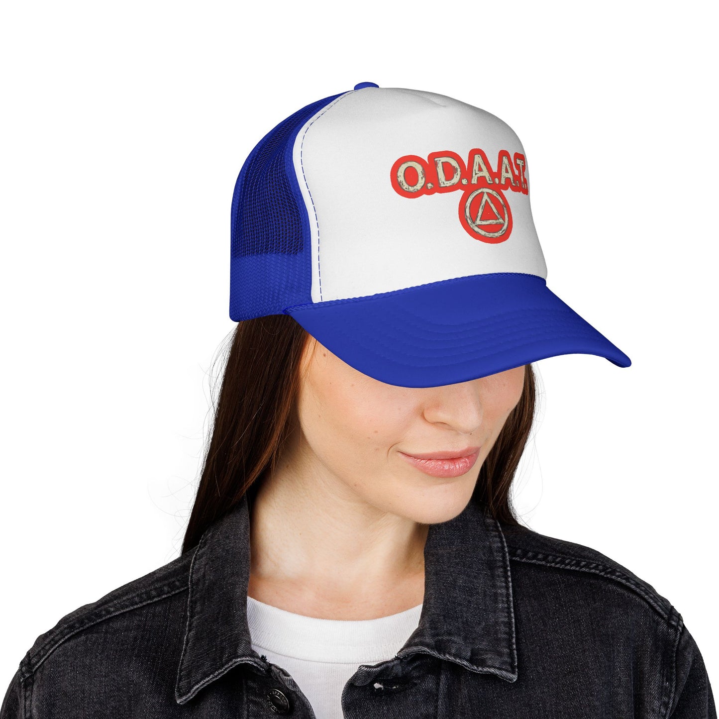 O.D.A.A.T. Trucker Cap — Recovery Sobriety Hat with AA Symbol
