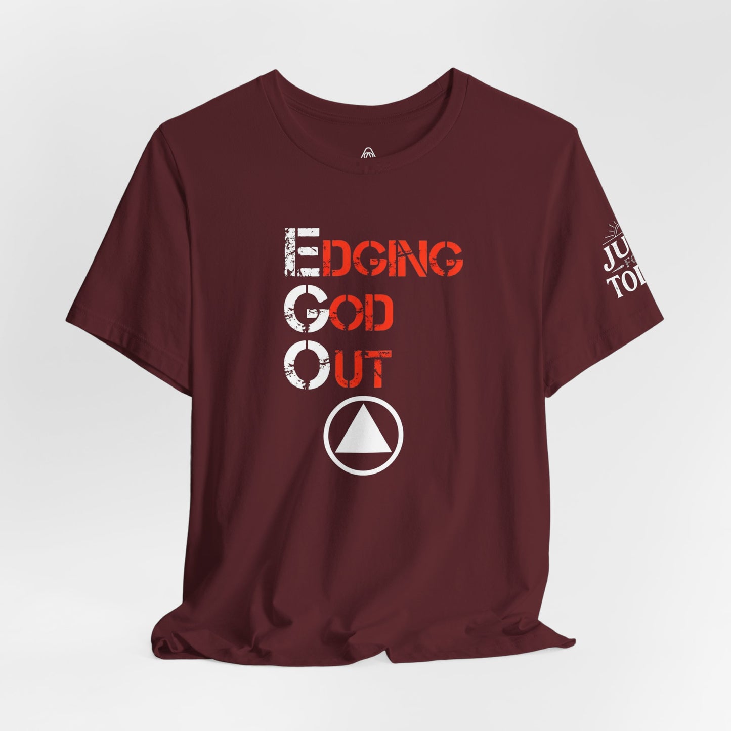 Edging God Out Tee | Stenciled Text Graphic T-Shirt