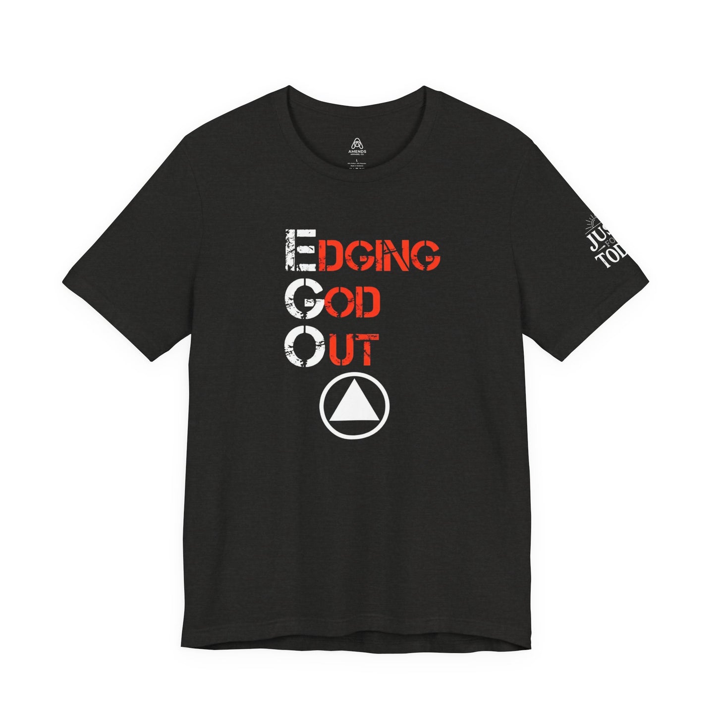 Edging God Out Tee | Stenciled Text Graphic T-Shirt