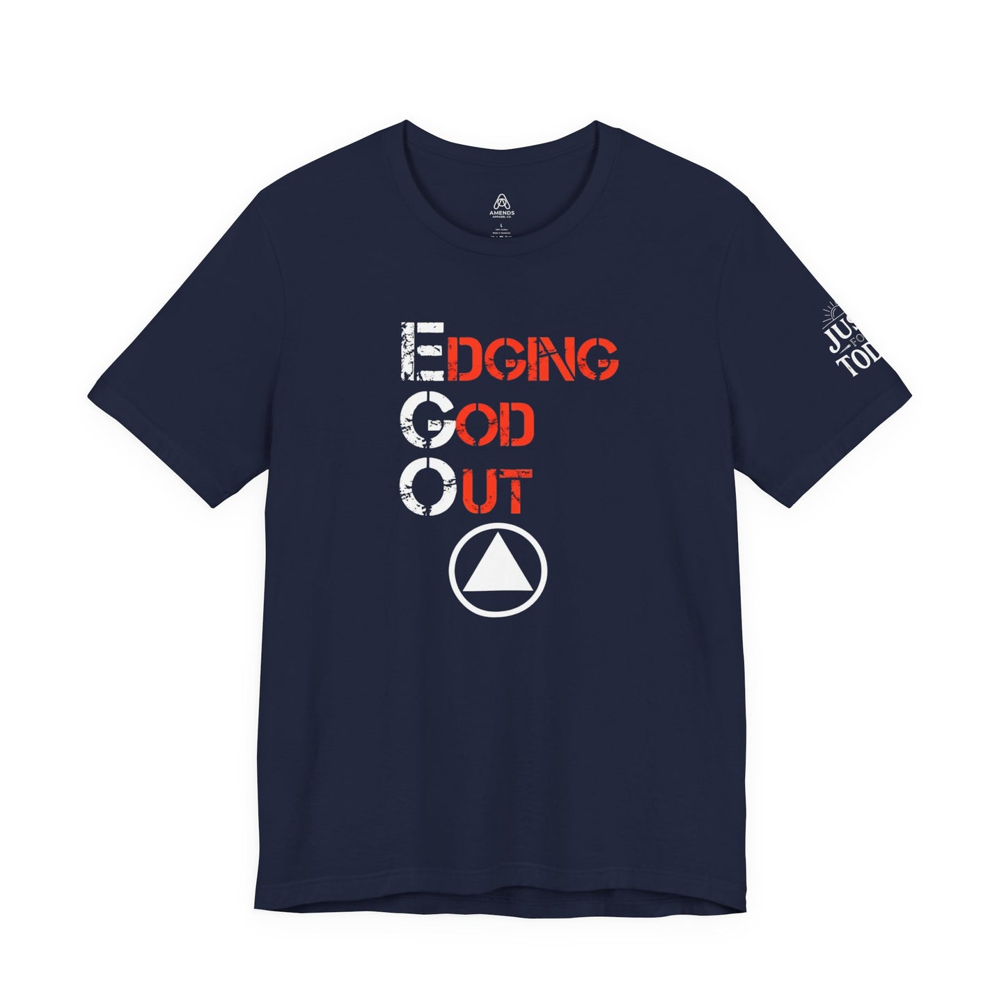 Edging God Out Tee | Stenciled Text Graphic T-Shirt