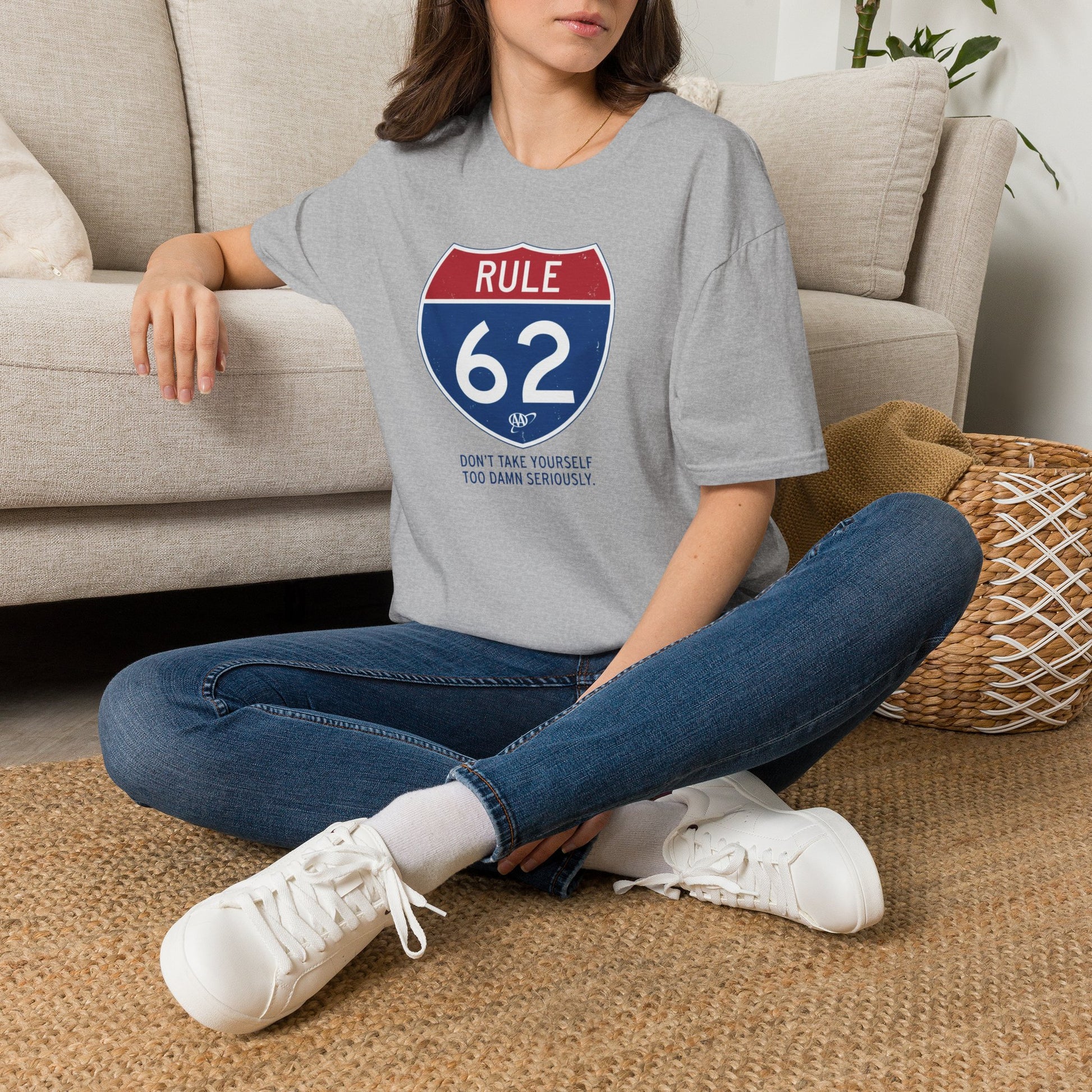 Rule 62 T‑Shirt — "Don’t Take Yourself Too Damn Seriously" Relaxed Tee | Amends Apparel Co