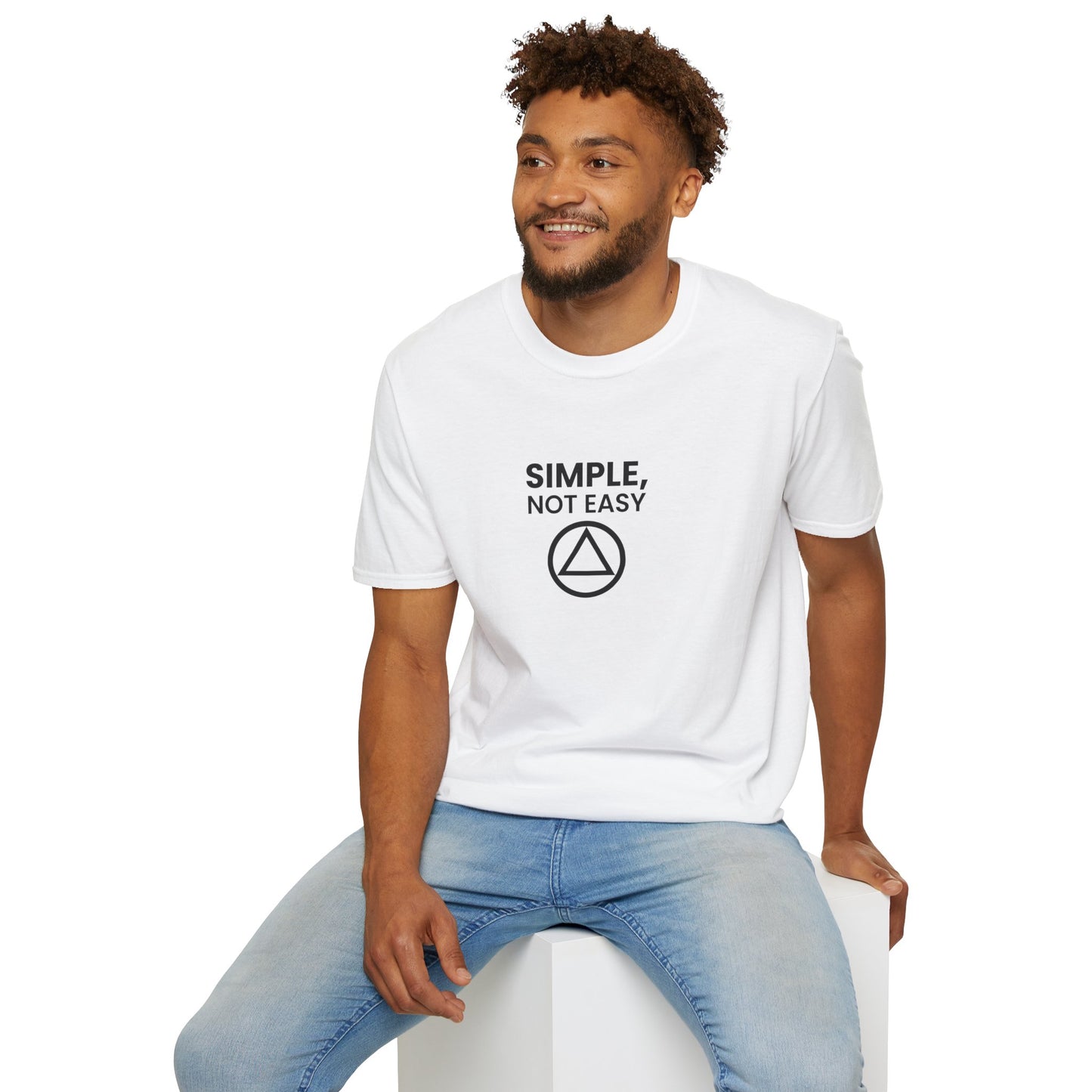 Simple, Not Easy T-Shirt — Minimal Recovery Motivational Tee