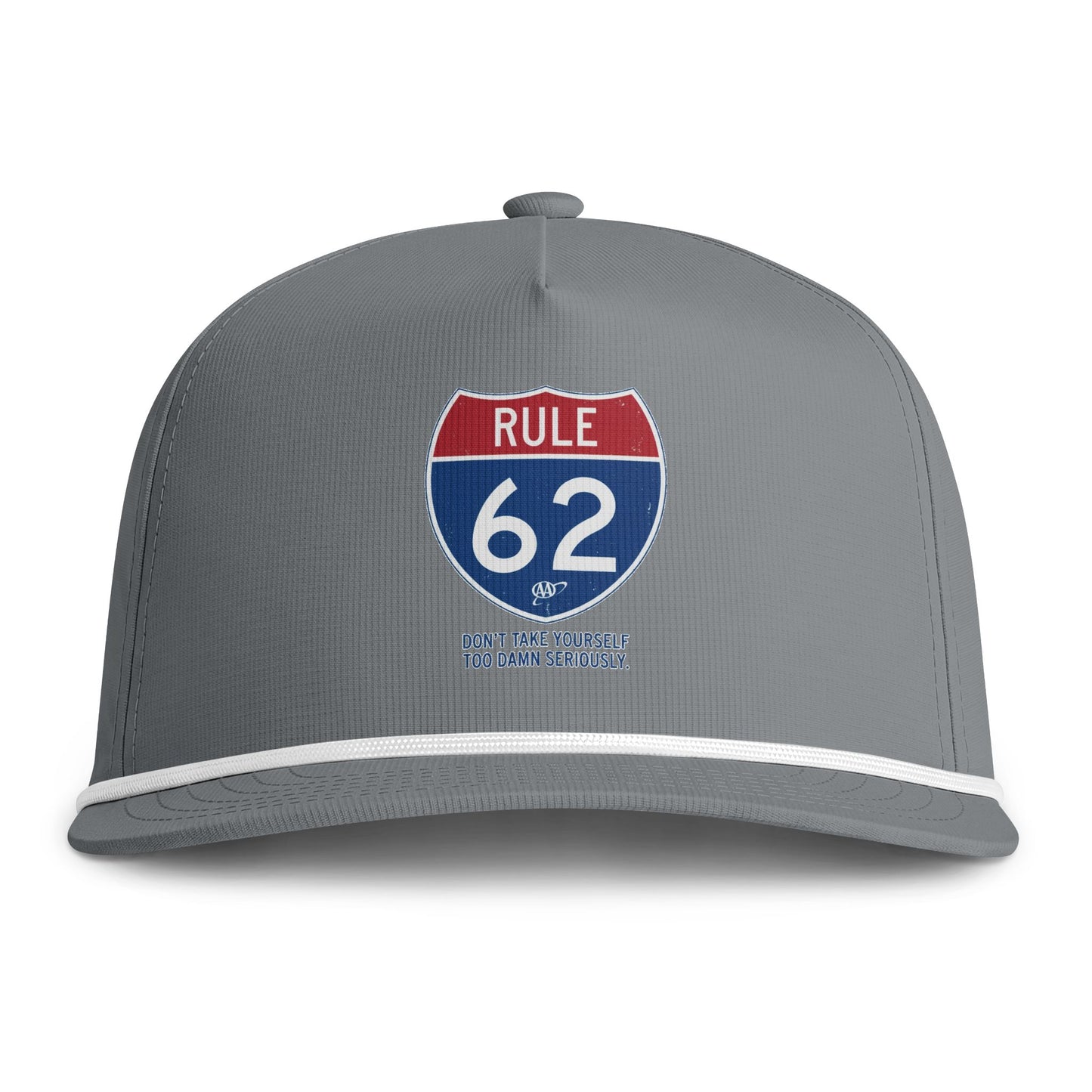 Rule 62 Rope Cap — Vintage Road Sign Embroidered Baseball Hat | Amends Apparel Co