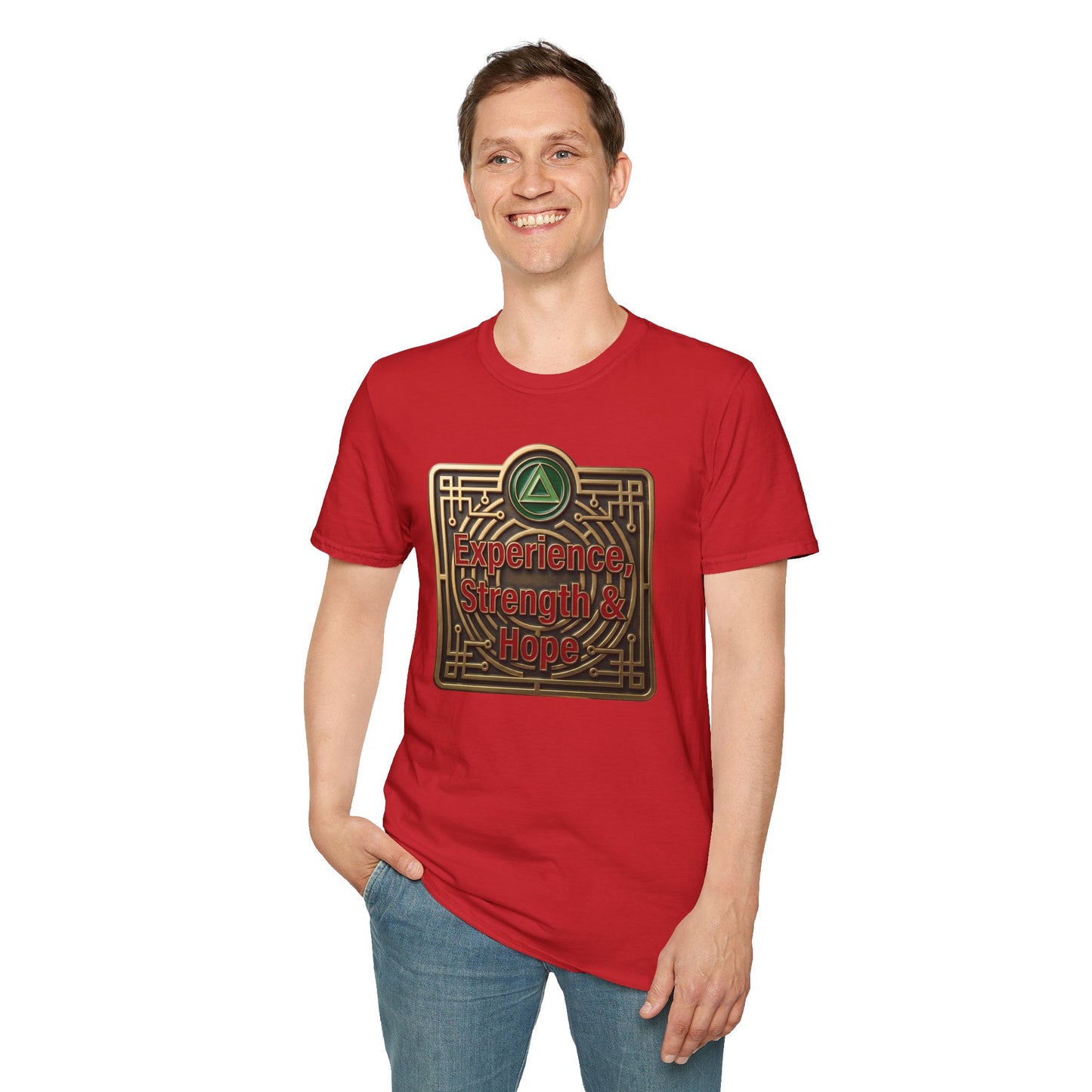 T-Shirt — "Experience, Strength & Hope" Recovery Symbol Tee | Amends Apparel Co