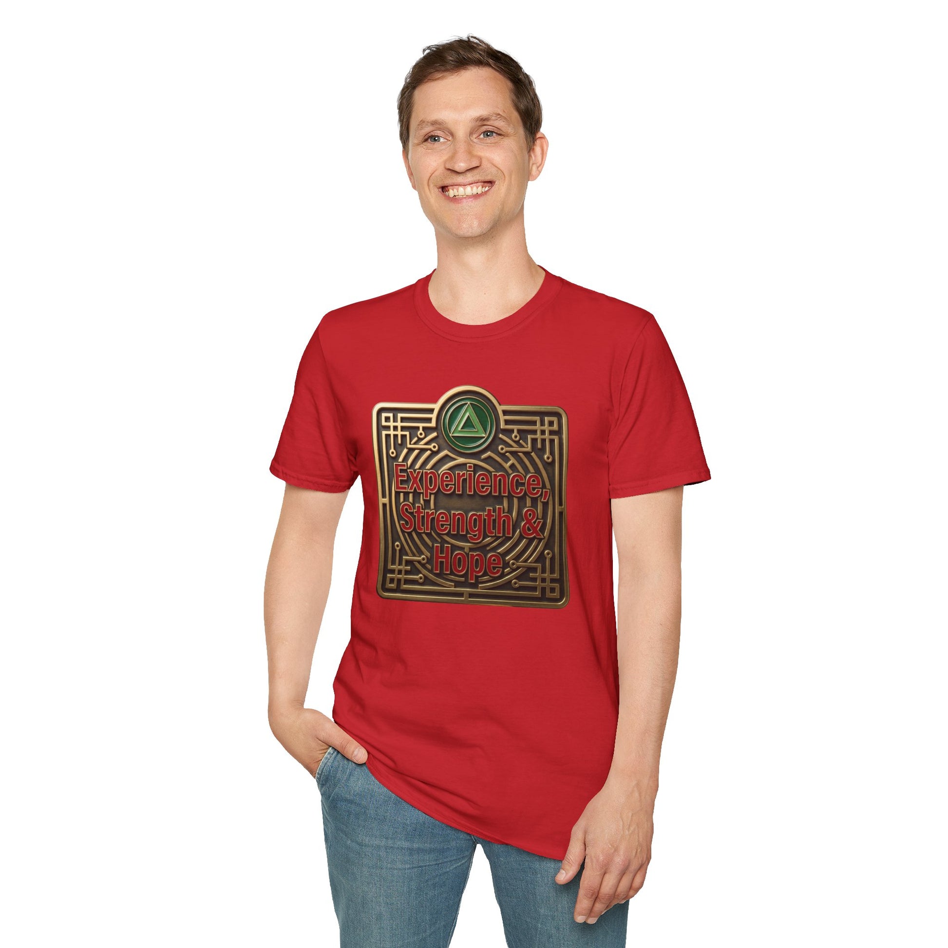 T-Shirt — "Experience, Strength & Hope" Recovery Symbol Tee | Amends Apparel Co