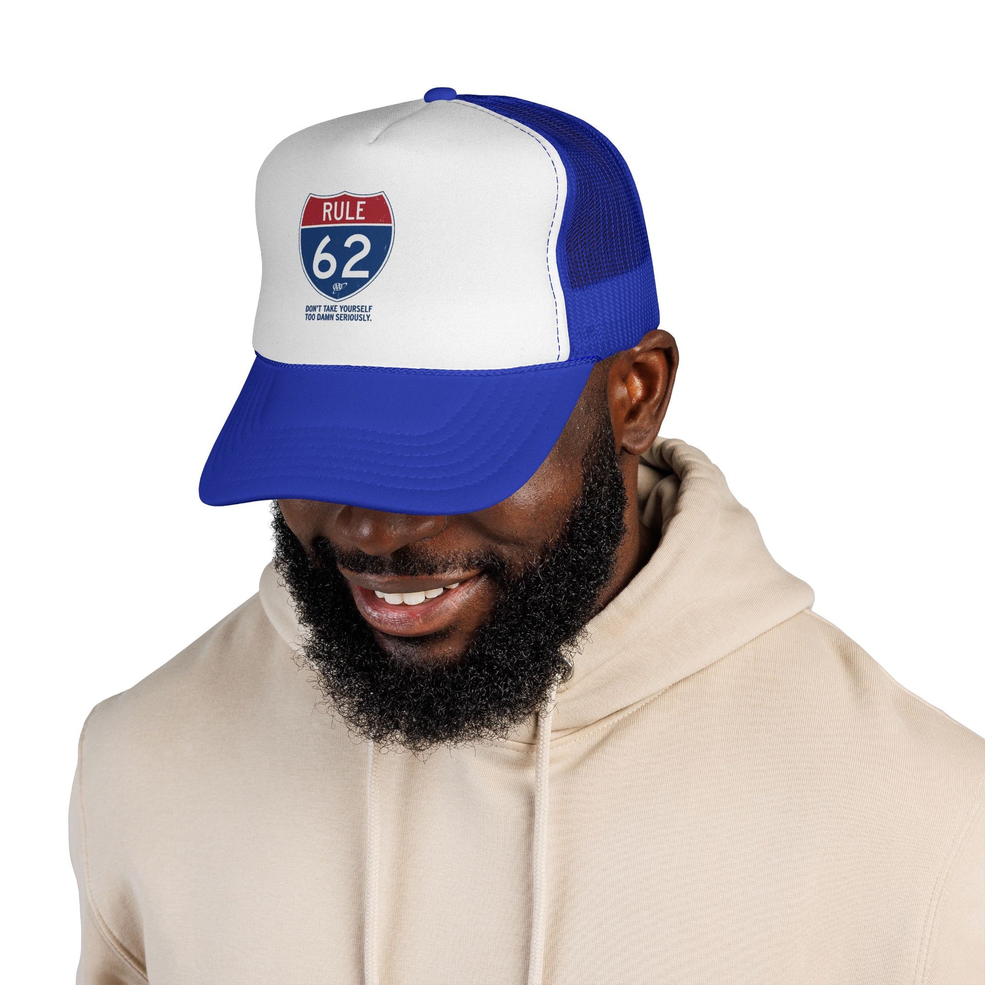 Trucker Cap — Rule 62 Retro Road Sign Patch Hat | Amends Apparel Co