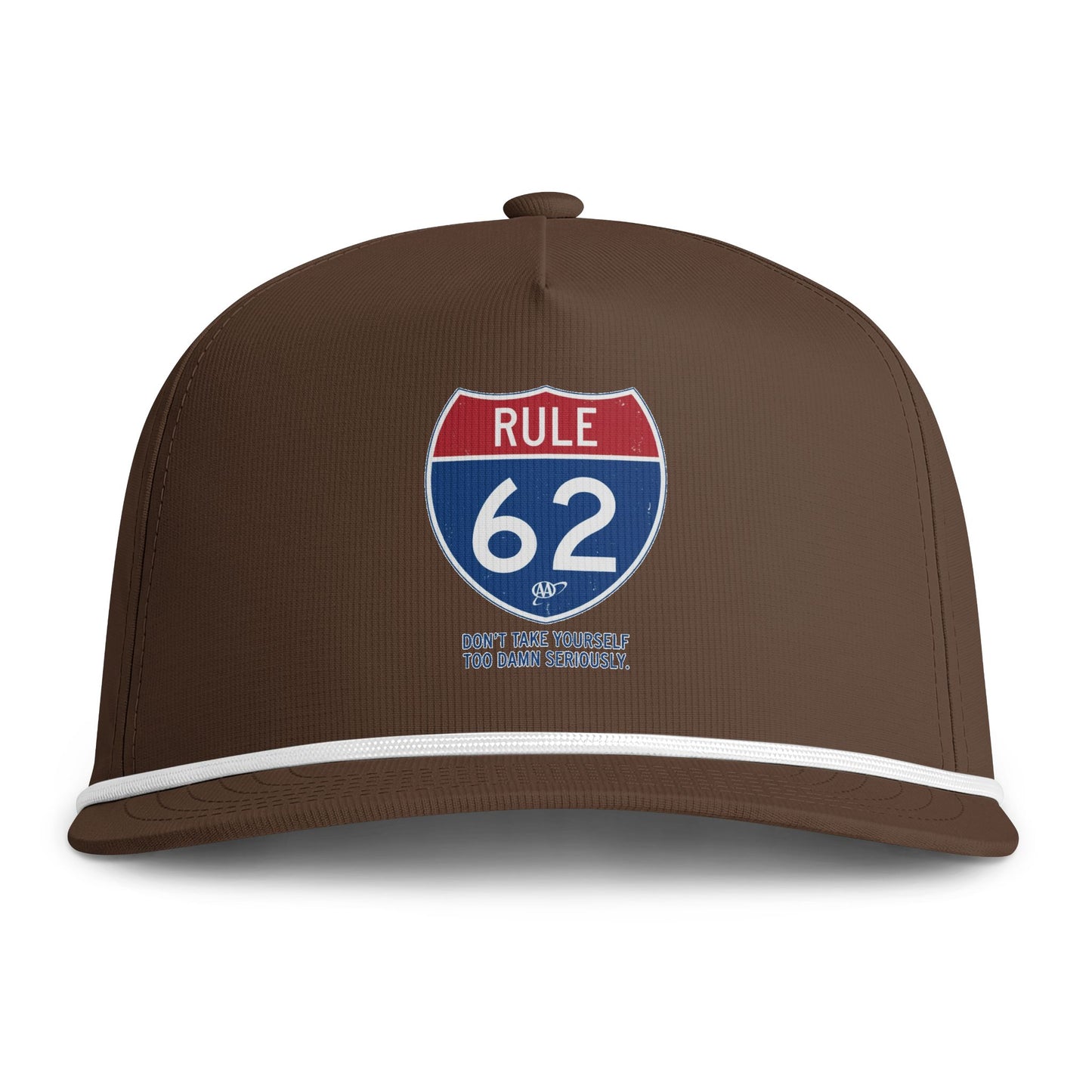 Rule 62 Rope Cap — Vintage Road Sign Embroidered Baseball Hat | Amends Apparel Co